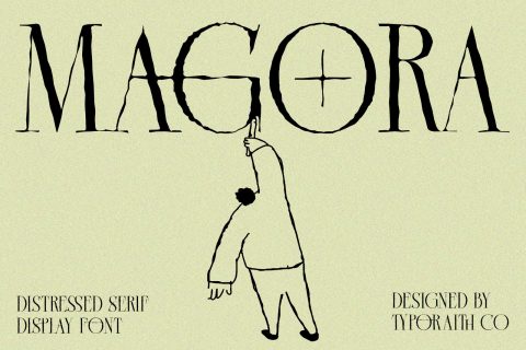 Magora | Modern Distressed Serif