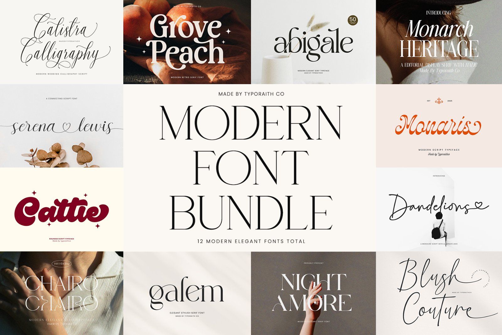 Modern Serif & Script Font Bundle — image 1
