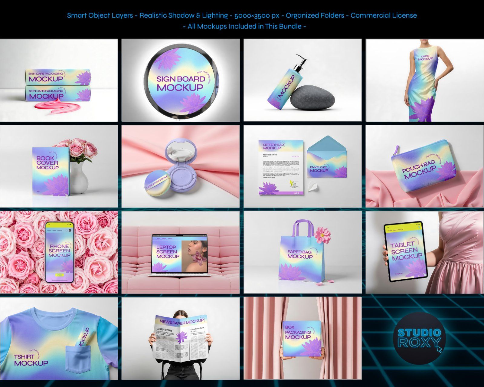 Premium Beauty Care Branding Mockup Bundle – 15 Aesthetic PSD Scenes for Skincare & Cosmetic Identit — image 2