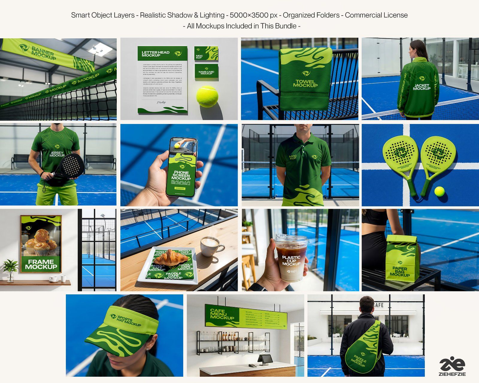 Paddle & Café Mockup Bundle - 15 Premium PSD Mockups | Sports Bag, Jacket, Hat & Café Branding Kit — image 2