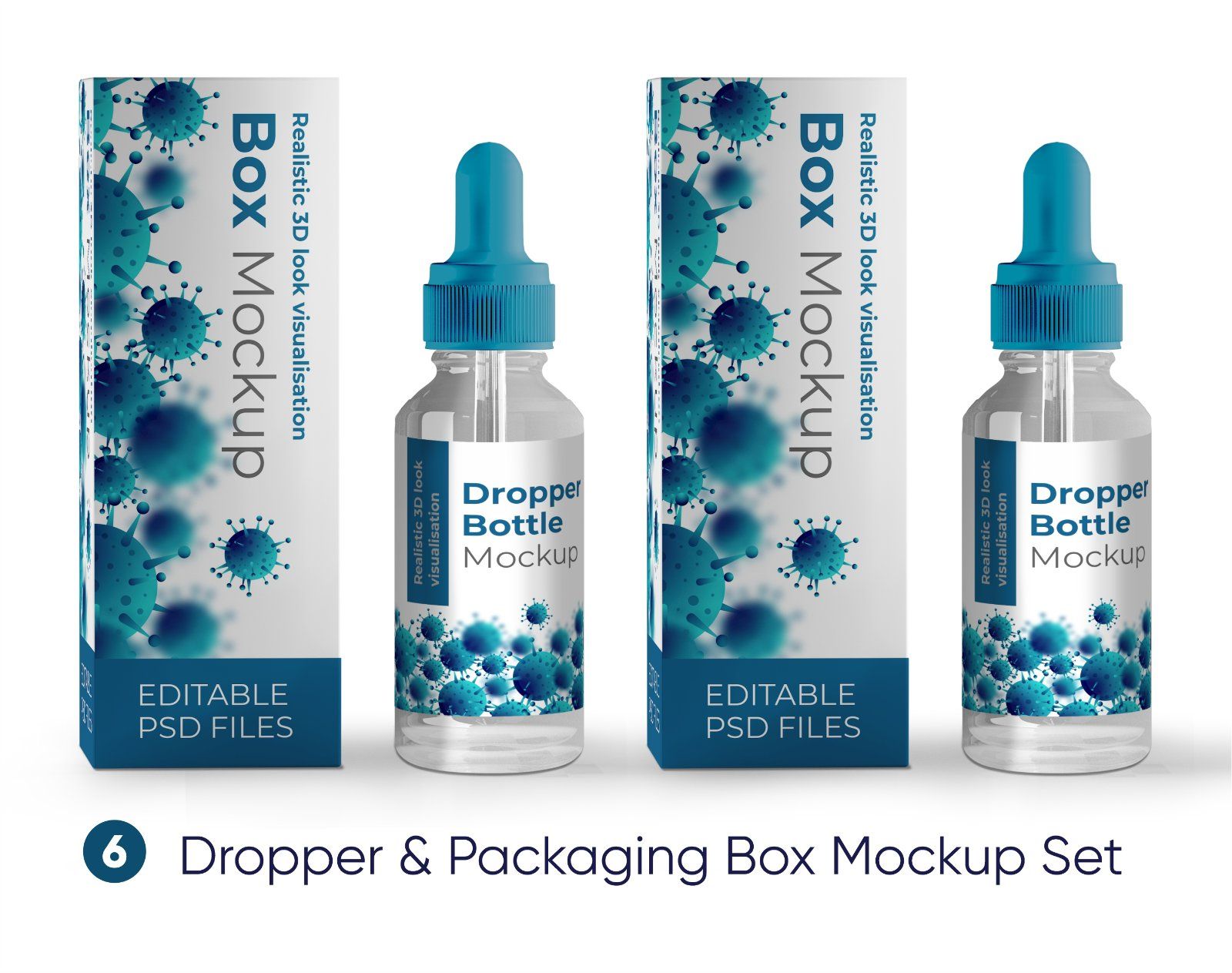 Dropper Bottle with Box Mockup Set — image 1