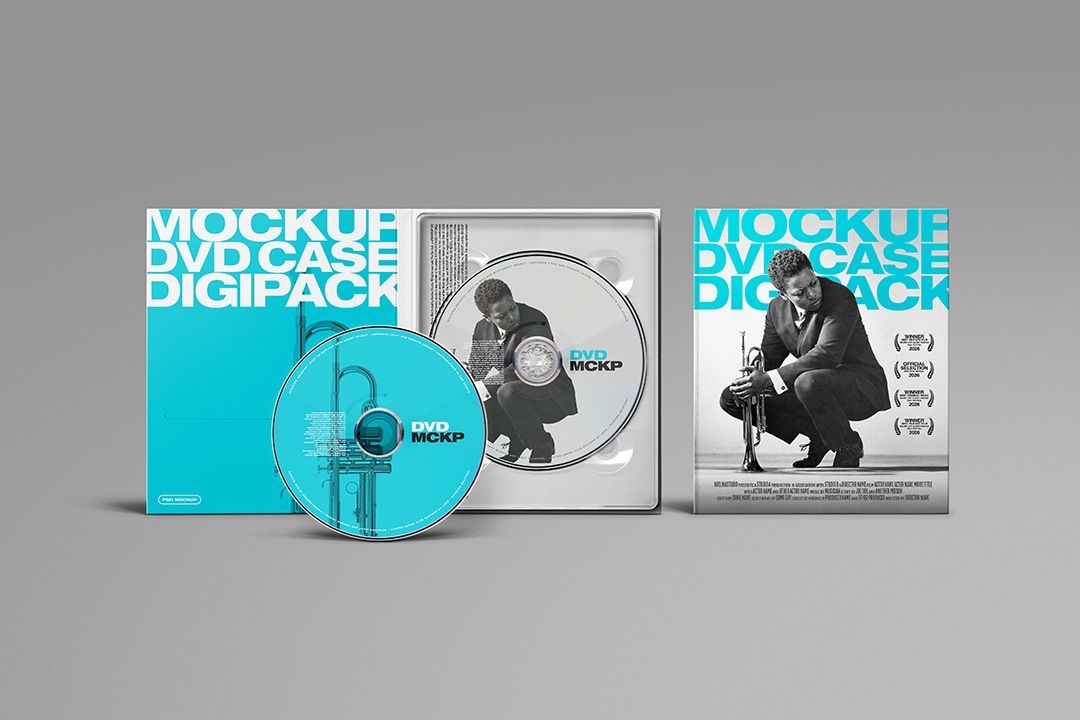 DVD Case Mockup – Digipack Set (4 Objects) — image 1