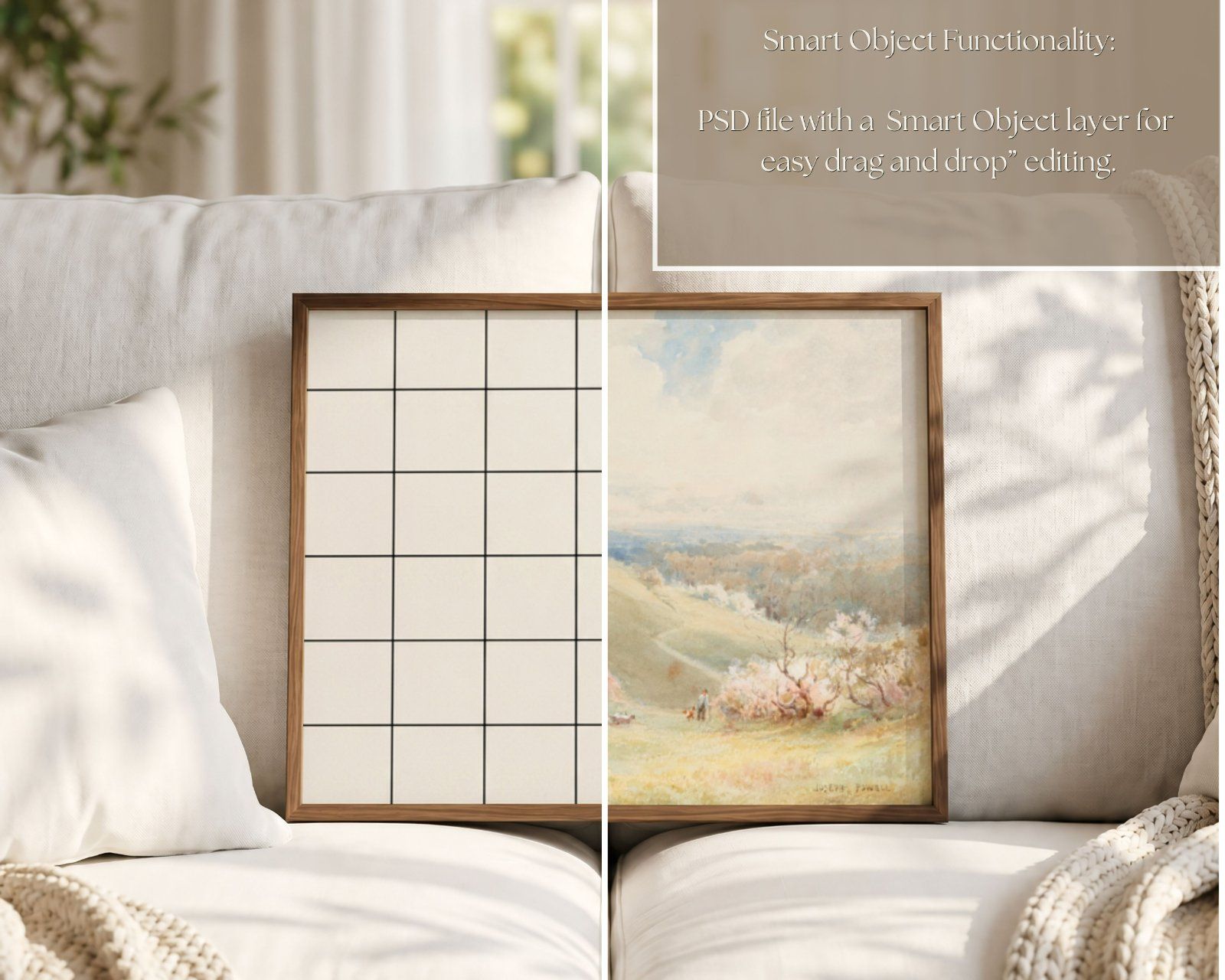 Neutral Frame Mockup PSD – 2-in-1 Interior Mockup — image 3