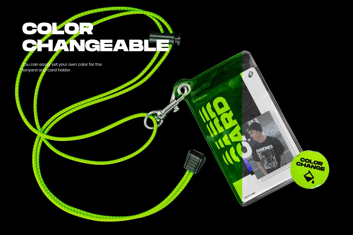 plastic ID Card & Lanyard Mockup — image 5
