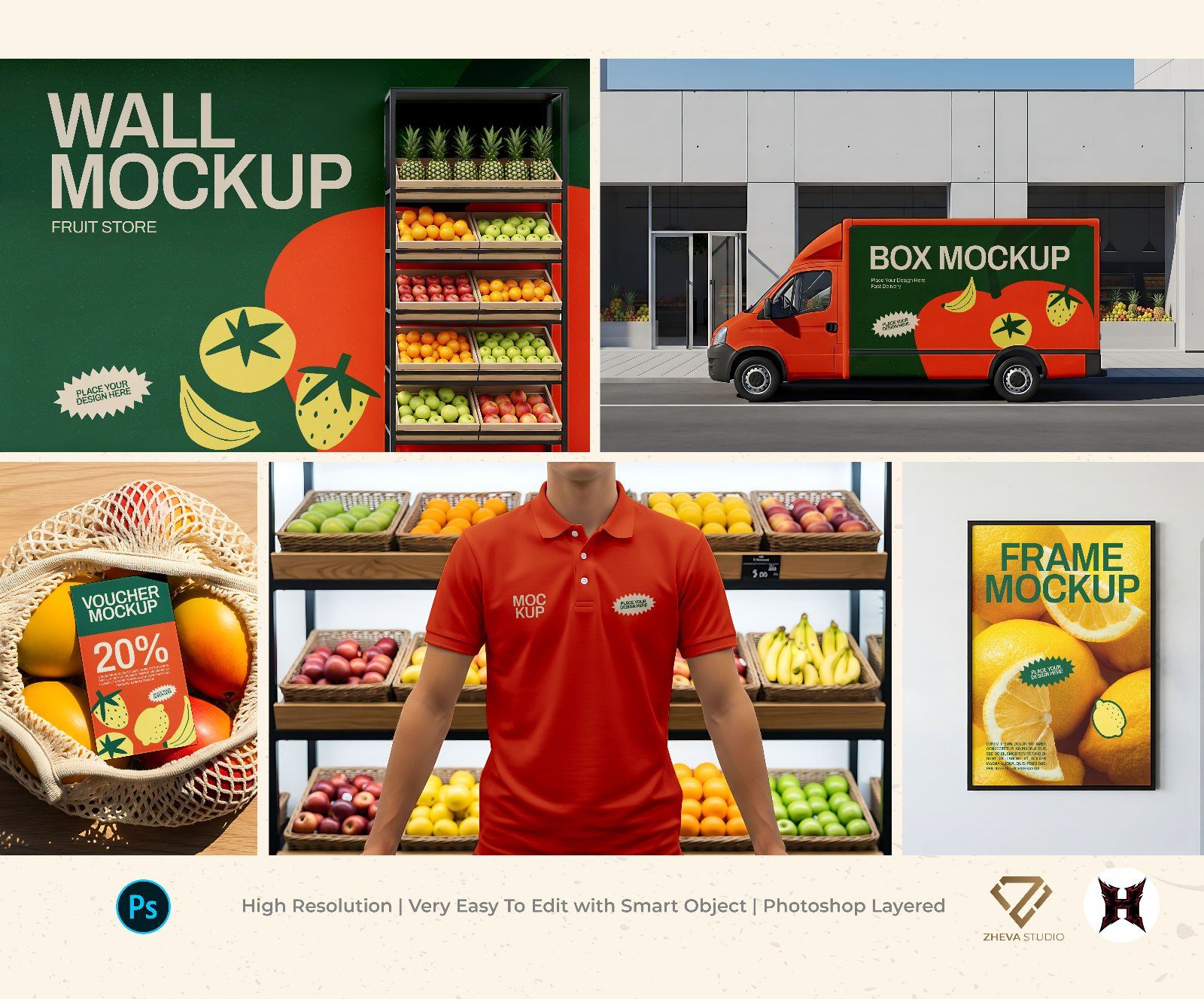 Premium Branding Fruit Market Mockup — image 1