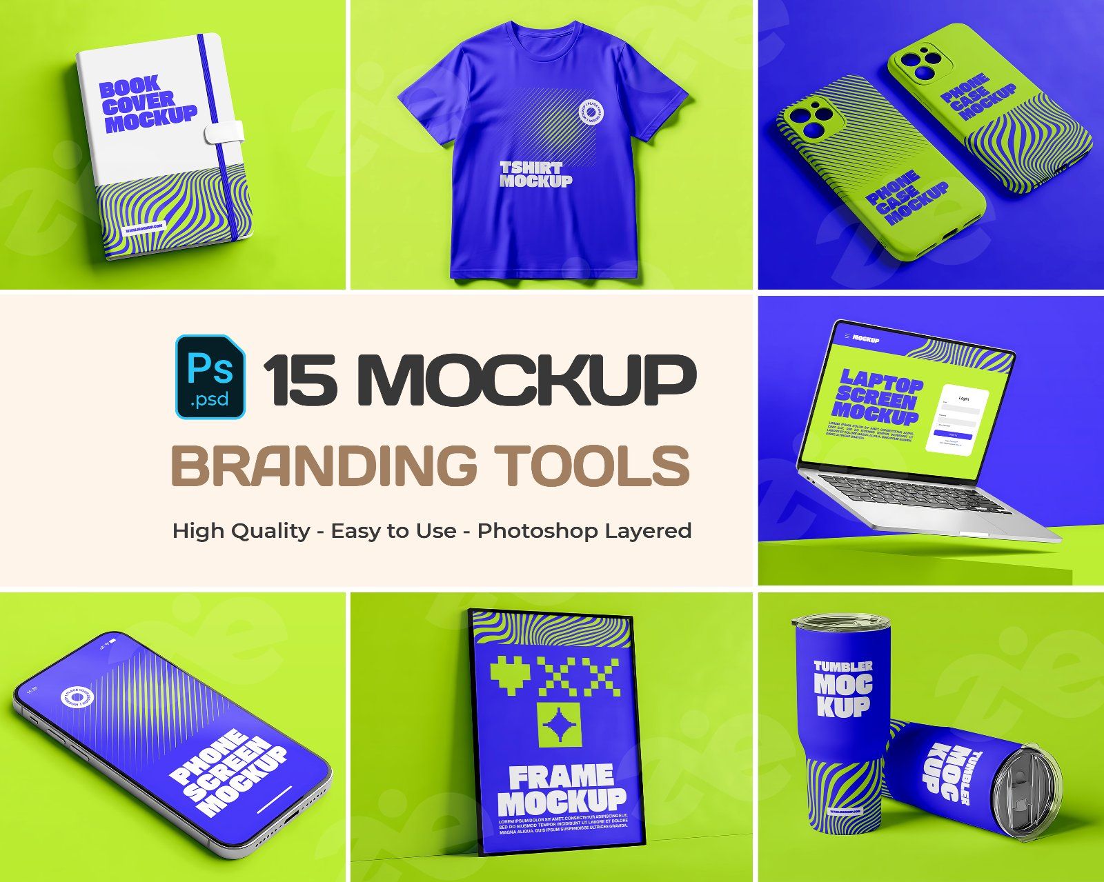 Branding Tools Mockup Bundle – 15 PSD Templates for Merchandise, Apparel & Device Design — image 1