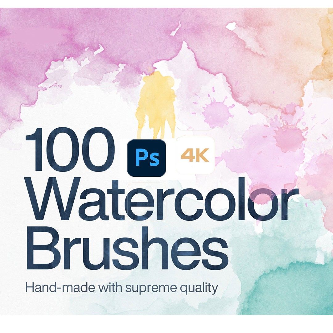 100 Realistic Watercolor Photoshop Brushes - Watercolor Brushes Download - Watercolor Photoshop — image 8