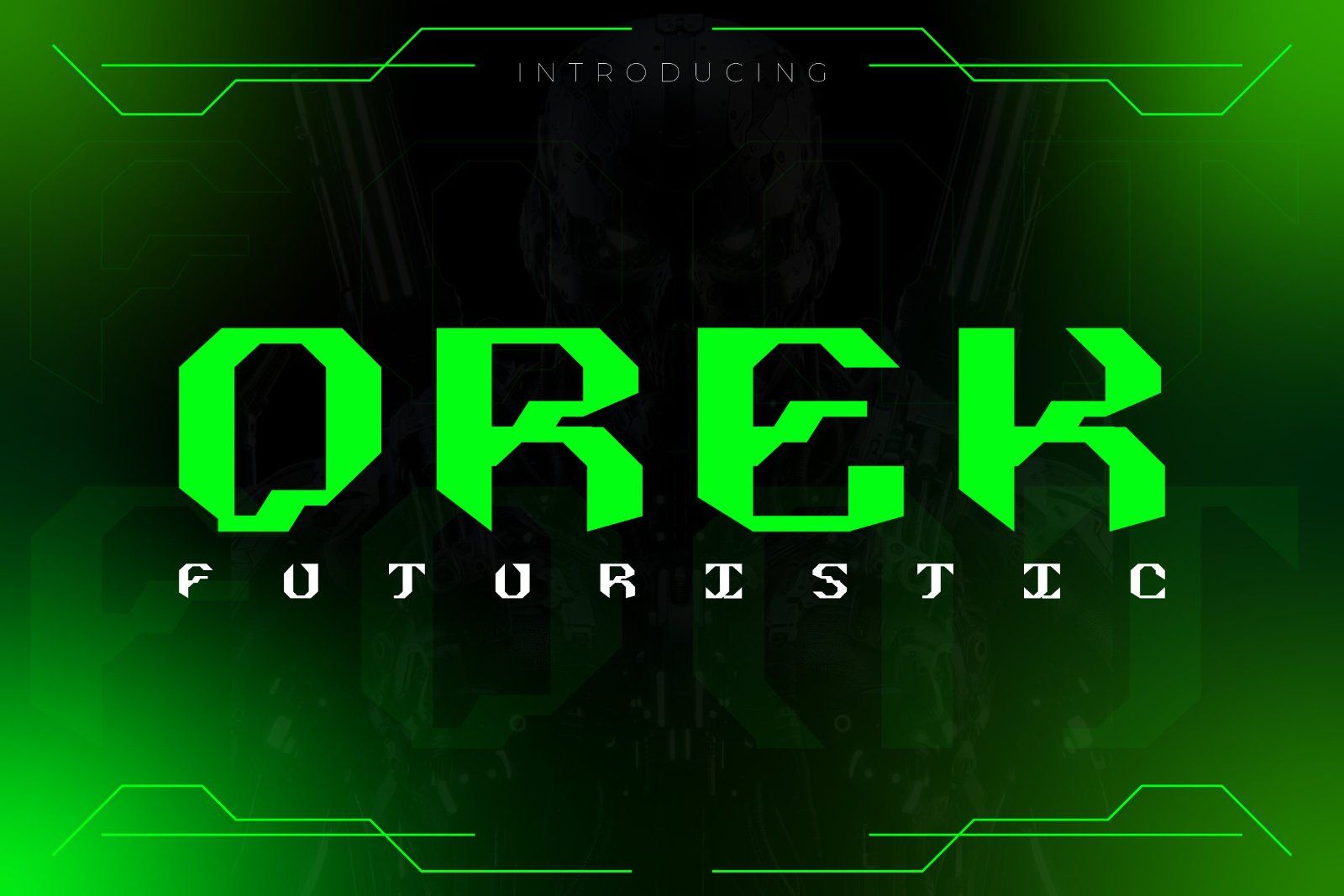 Orek Futuristic Display Font – Modern Sci-Fi Typeface — image 2