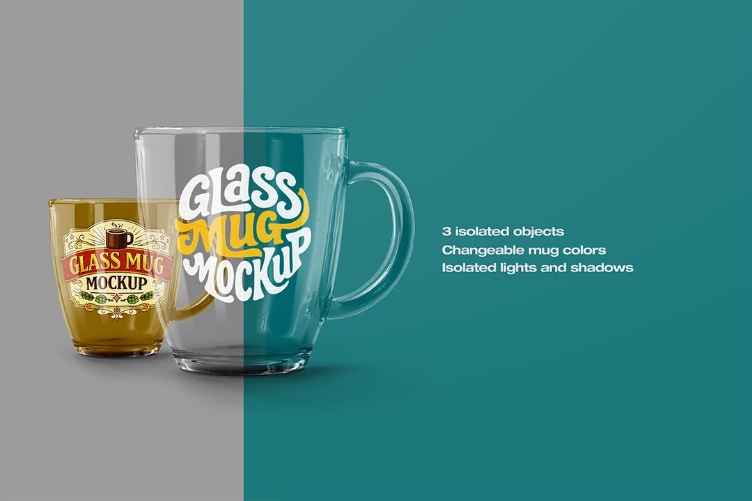 Glass Mug Mockup Set (3 Objects) — image 2