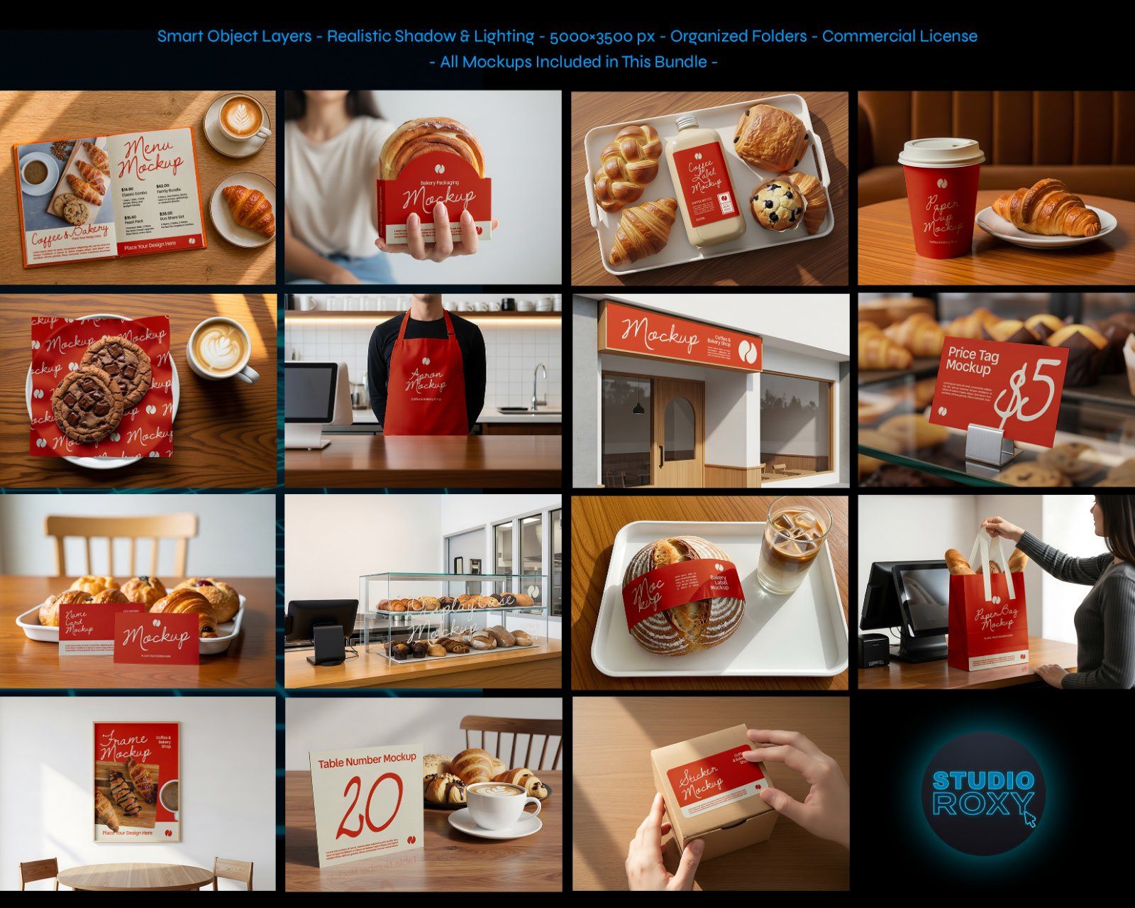 Premium Bakery & Coffee Shop Branding Mockup Bundle – 15 Aesthetic PSD Scenes for Cafe Identity — image 2