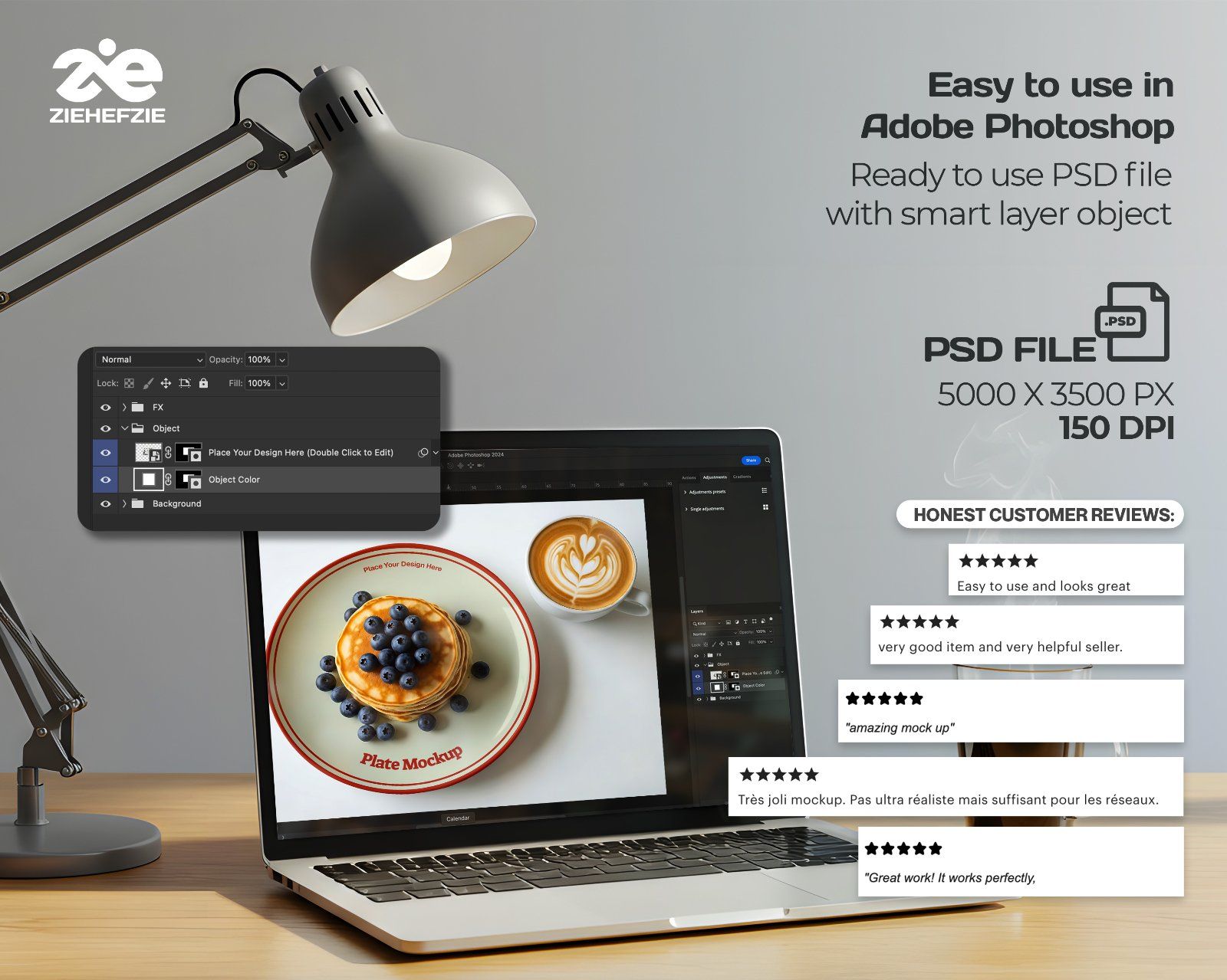 Breakfast Café Mockup Bundle PSD – Menu, Packaging, Apron & Coffee Branding Scene — image 4