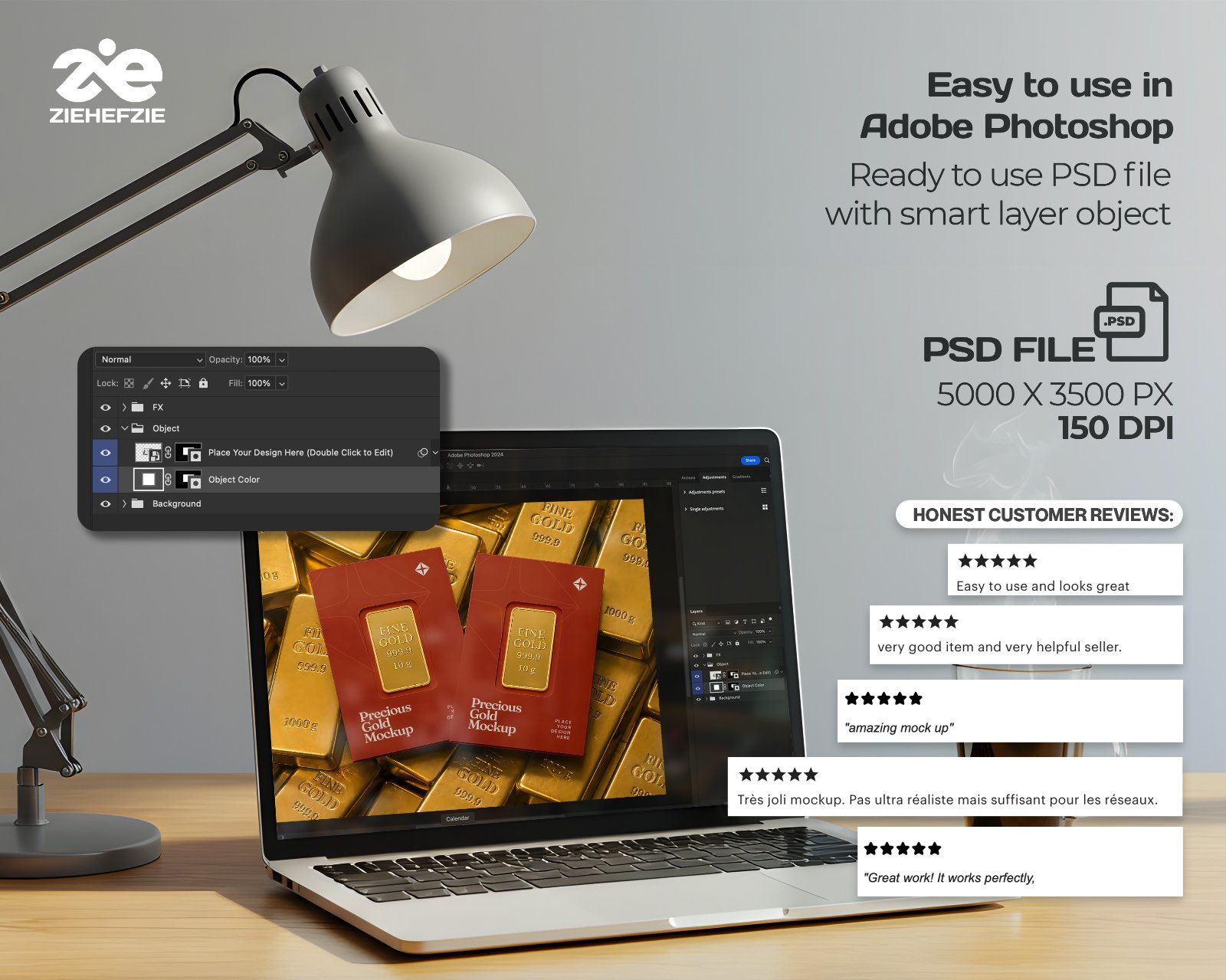 Premium Gold Shop Branding Mockup Bundle – 15 Luxury PSD Scenes for Precious Metal Retail, Jewelry B — image 4