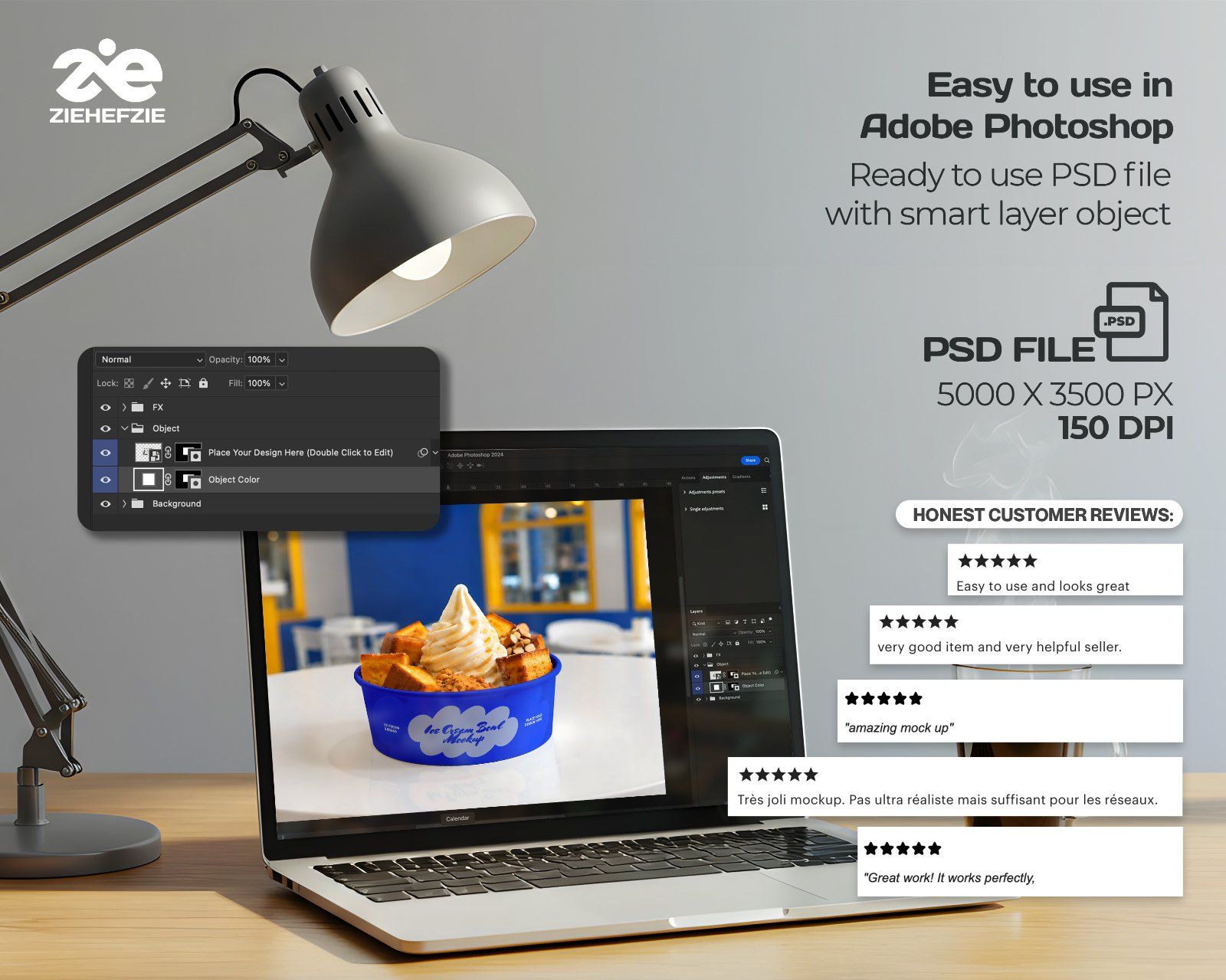 Premium Ice Cream & Bakery Branding Mockup Bundle – 15 Sweet PSD Scenes for Dessert Cafes, Food Pack — image 3