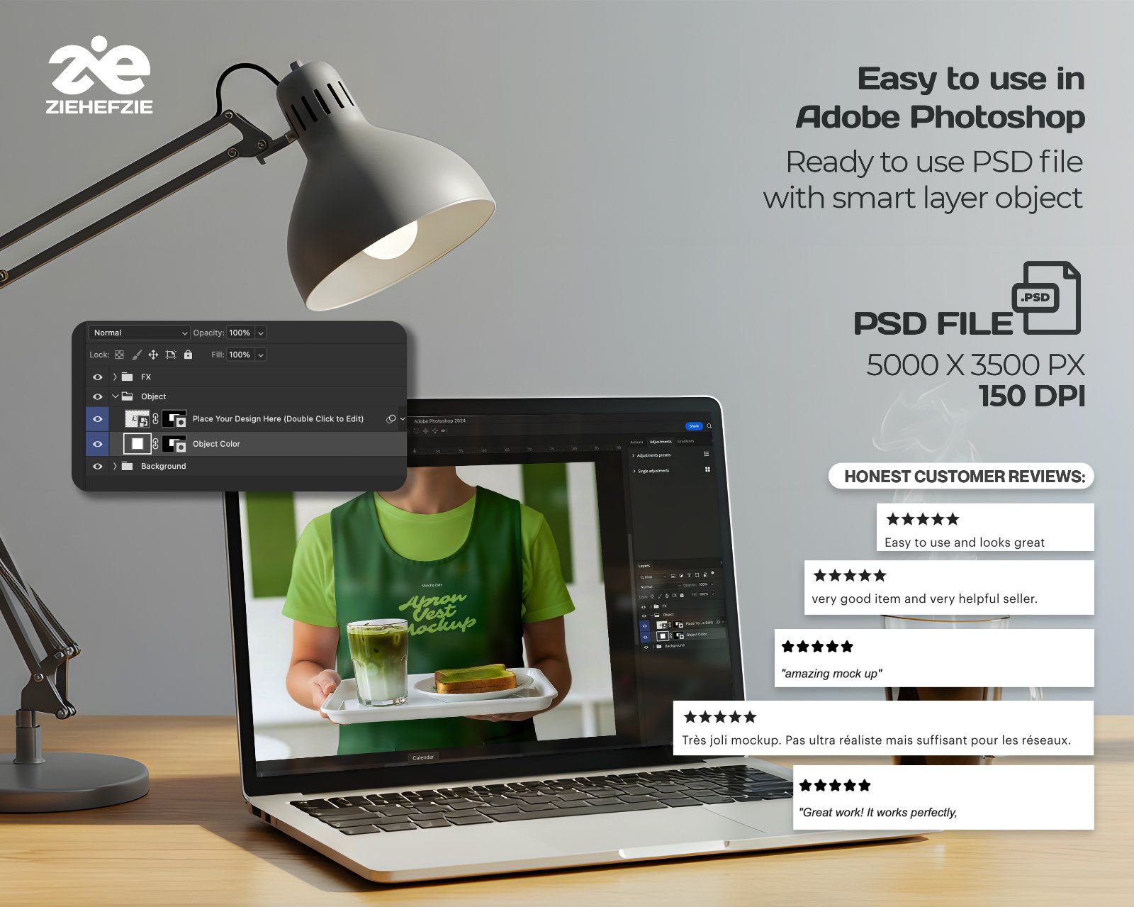 Matcha Cafe Mockup Bundle PSD – Cafe Branding & Packaging Presentation — image 4
