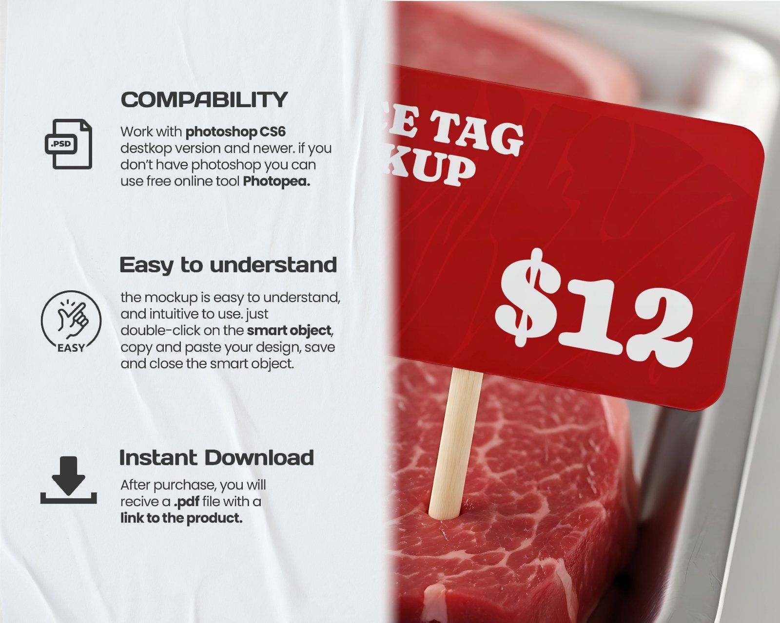 Meat & Fish Market Mockup Bundle – 15 PSD Templates for Butcher Shop Branding — image 11