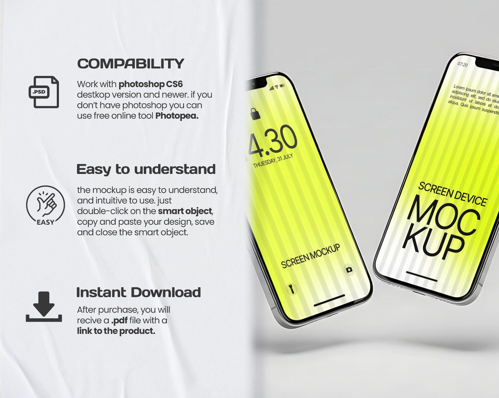 Device Screen Mockup Bundle – 20 PSD Templates for Phone, Tablet & Laptop Designs — image 10