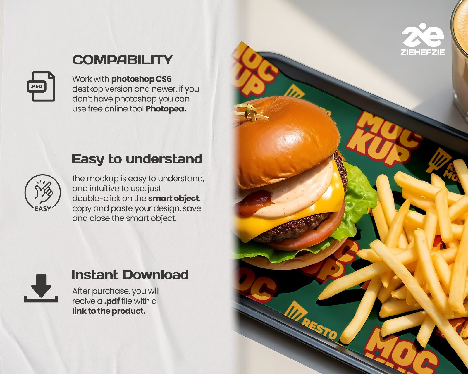 Restaurant Branding Mockup Bundle – 15 Premium PSD Mockups | Menu, Packaging, Cup & Uniform Mockups — image 5
