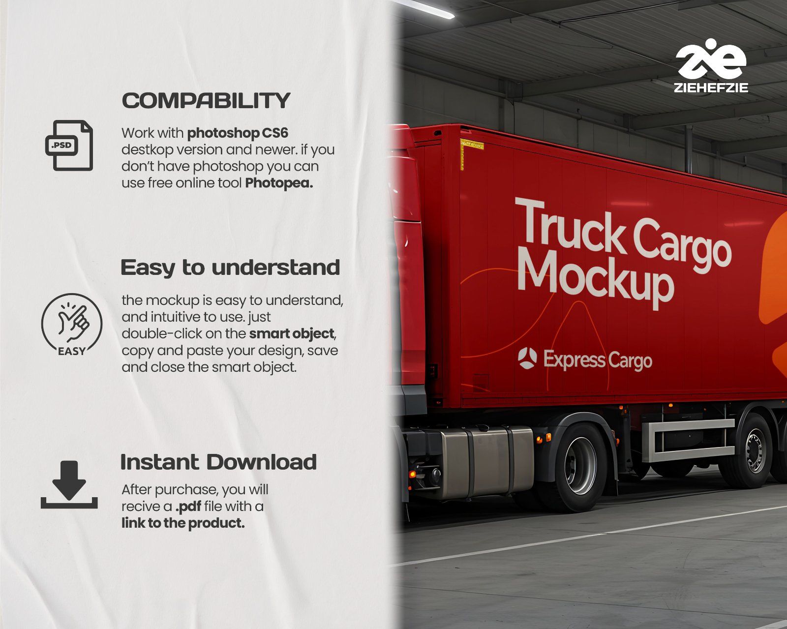15 Cargo Delivery Mockups – PSD Van, Truck, Plane, Train & Container Branding Kit — image 5