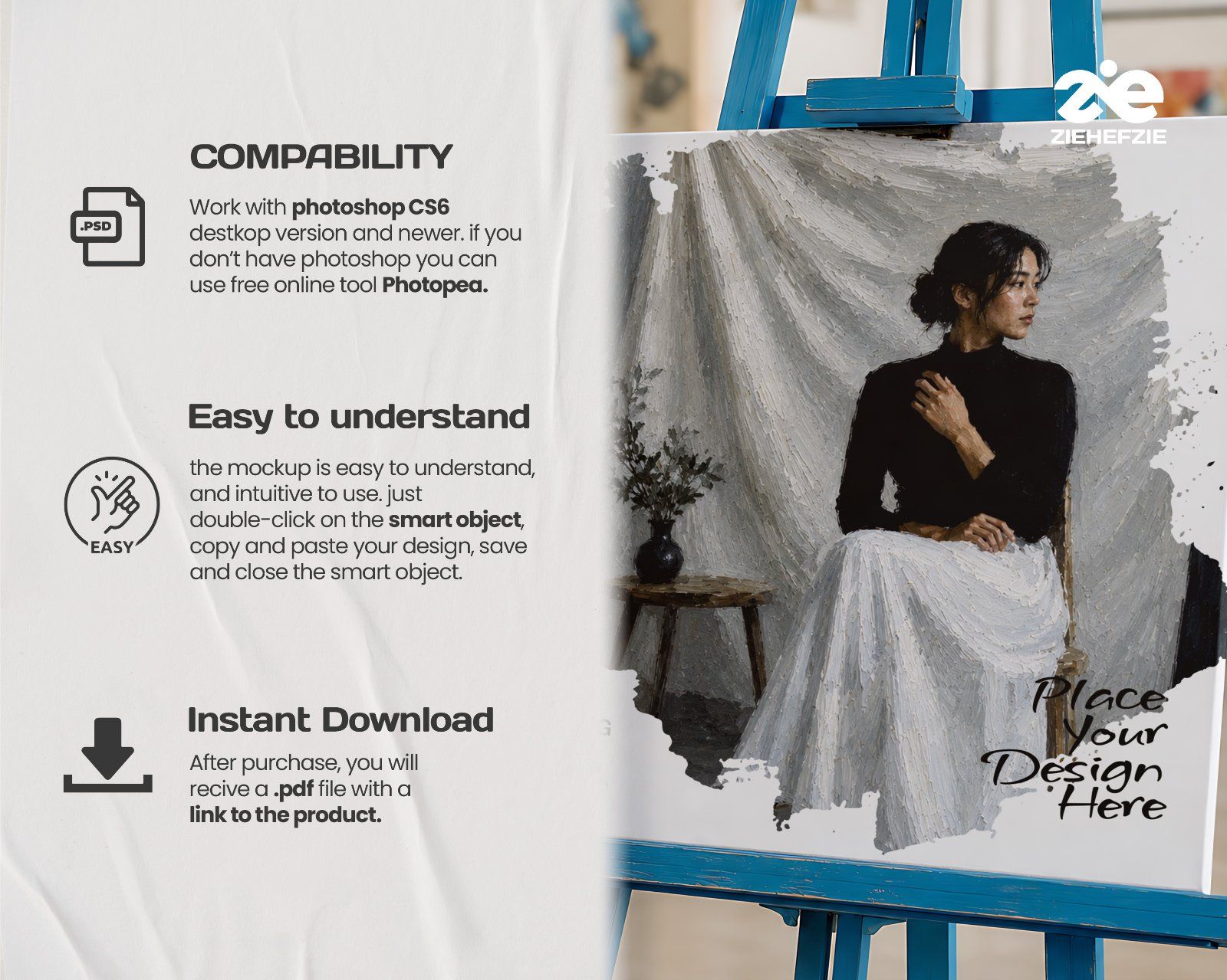 Premium Art Studio & Painting Mockup Bundle – 15 Creative PSD Scenes for Artists, Fine Art Branding — image 5