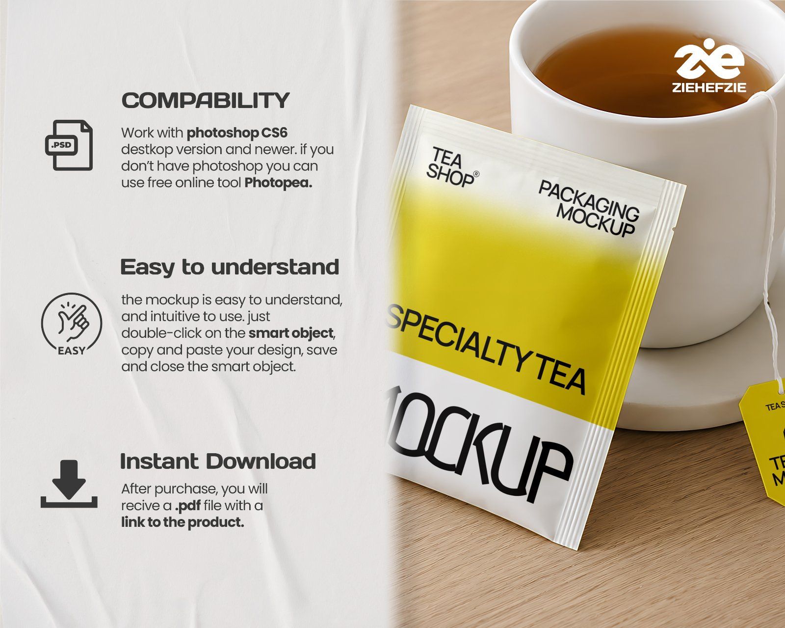 Premium Tea Shop Branding Mockup Bundle – 15 Aesthetic PSD Scenes for Tea House & Artisan Packaging — image 5