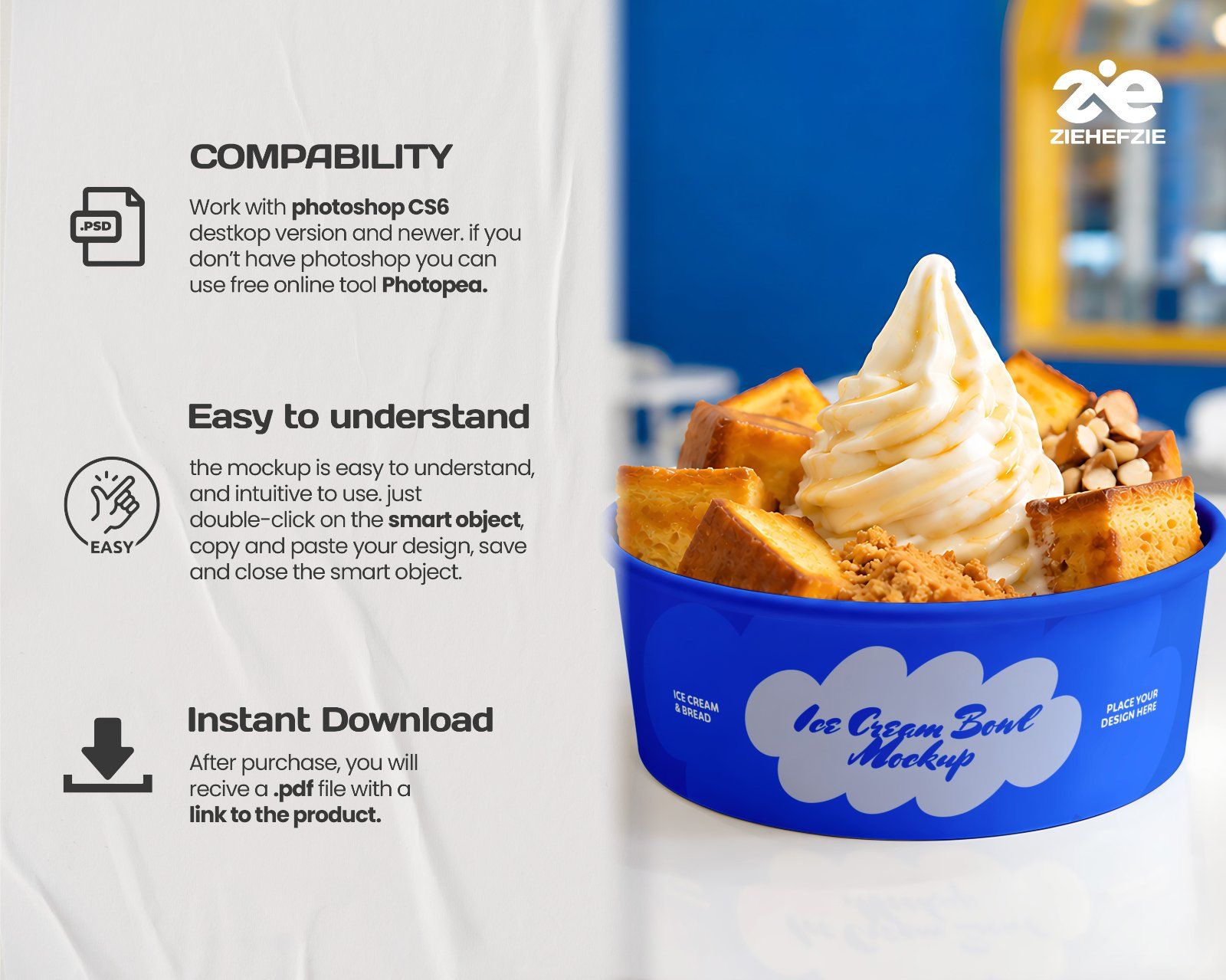 Premium Ice Cream & Bakery Branding Mockup Bundle – 15 Sweet PSD Scenes for Dessert Cafes, Food Pack — image 4