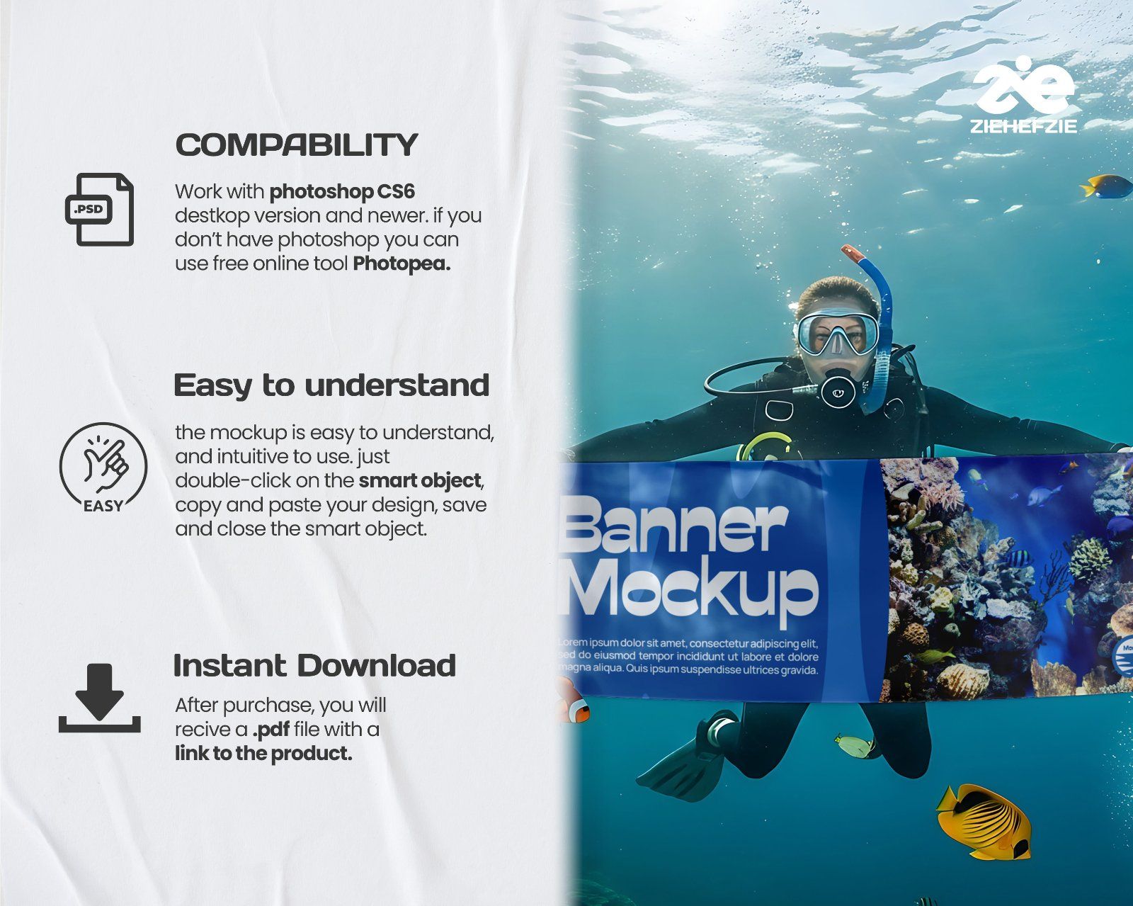 Marine Aquarium Mockup Bundle – 15 PSD Templates for Ocean Park & Underwater Branding — image 12