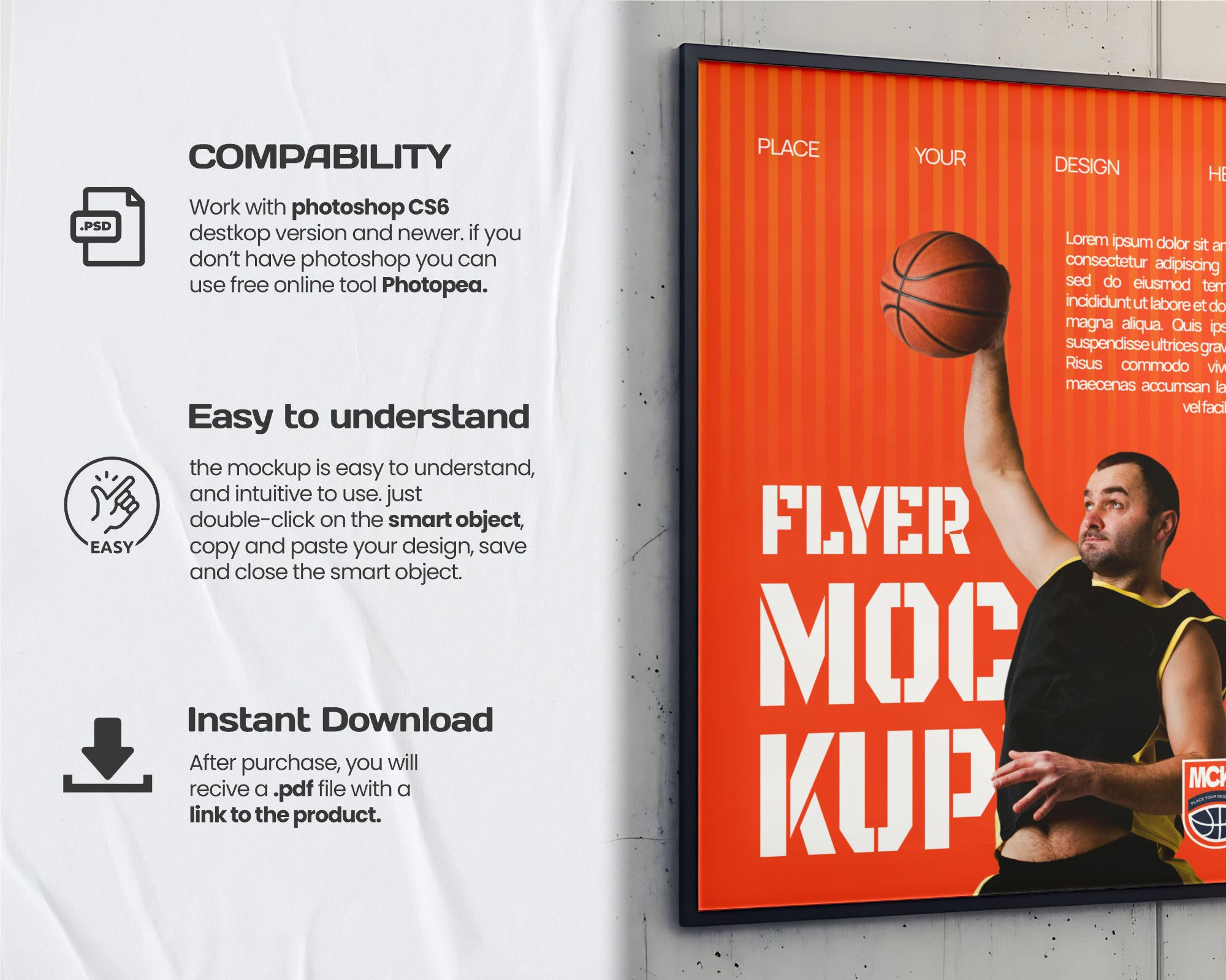 15 PSD Basketball Club Branding Mockup Kit – Jersey, Sports Bag, Poster, Flyer & More — image 9