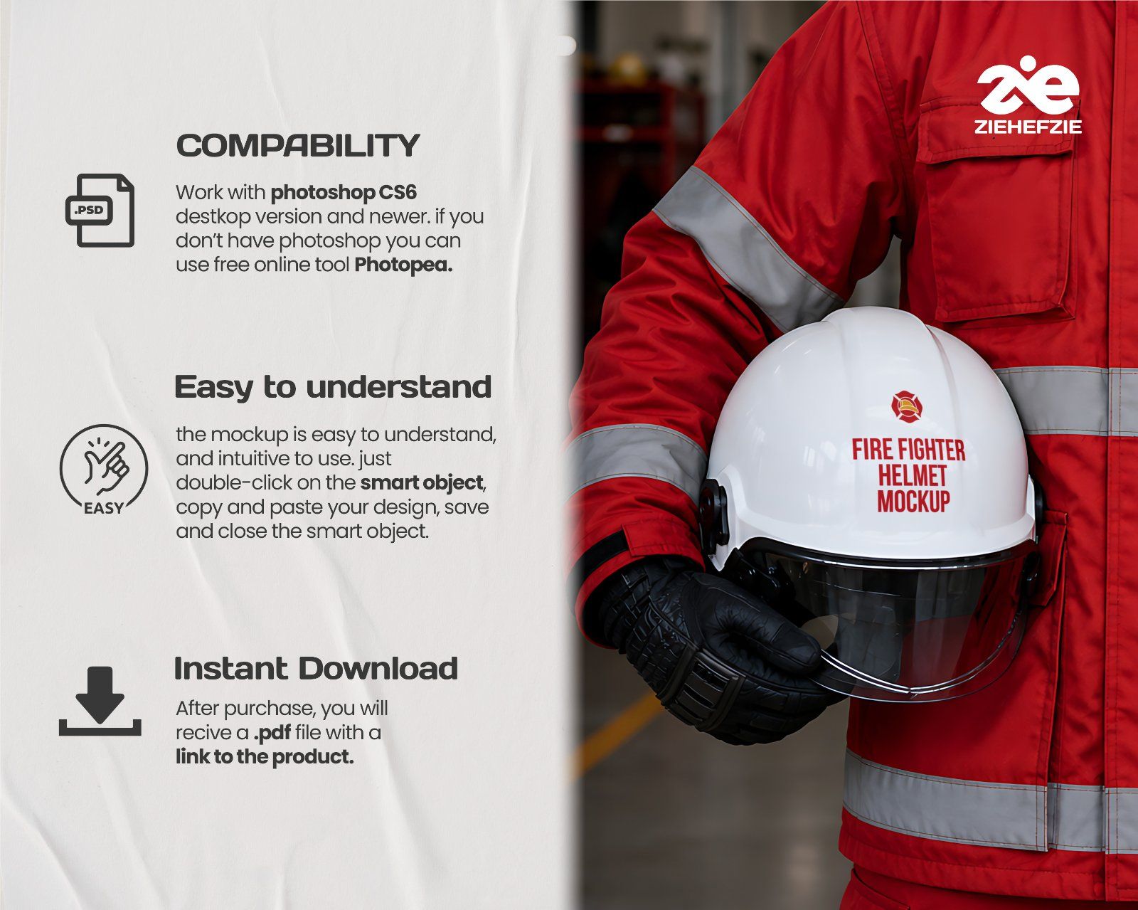 Premium Fire Fighter Branding Mockup Bundle – 15 Rescue PSD Scenes for Emergency Uniforms, Vehicles — image 5