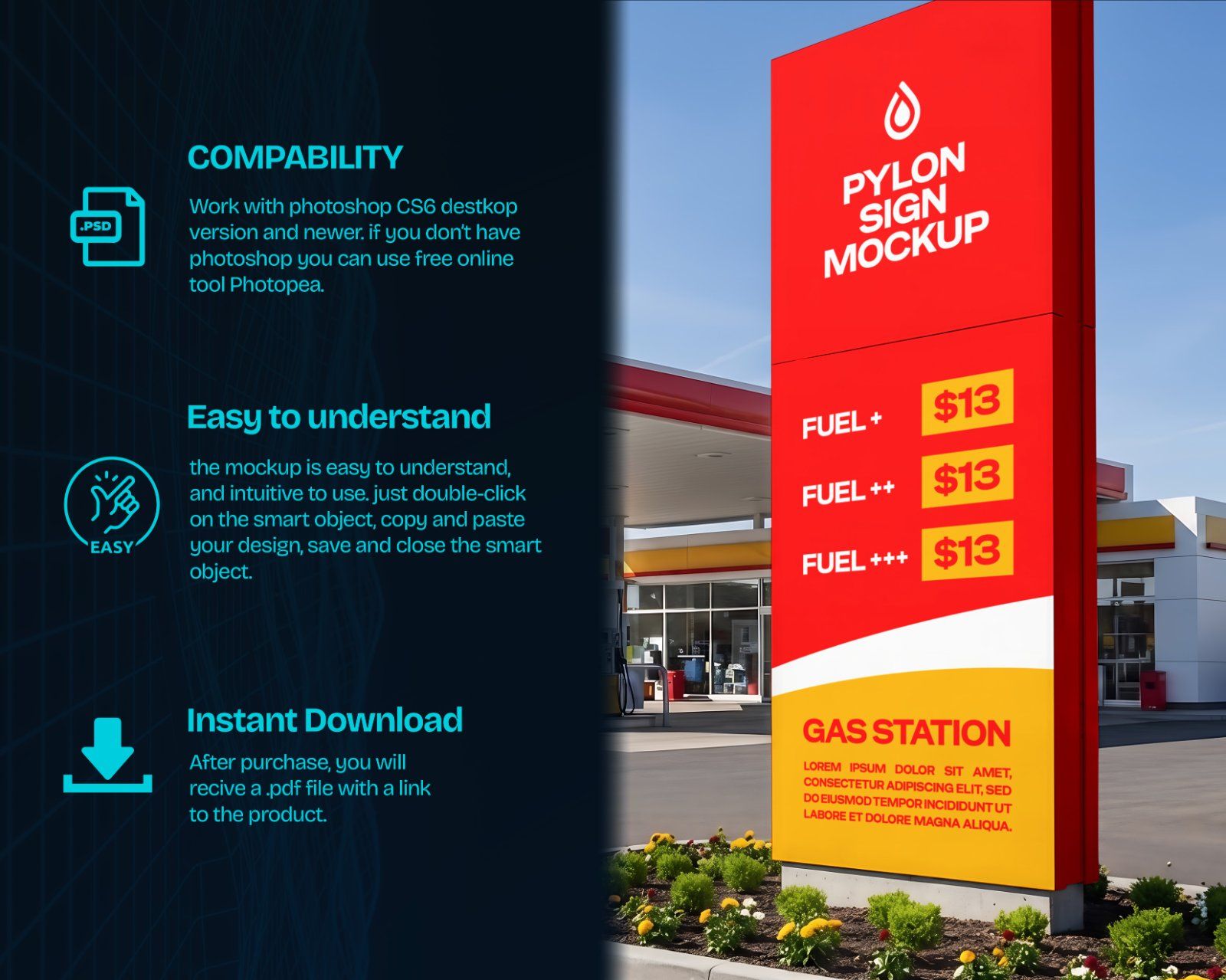 Premium Gas Station & Fuel Station Branding Mockup Bundle – 15 High-Res PSD Scenes for Energy Identi — image 5