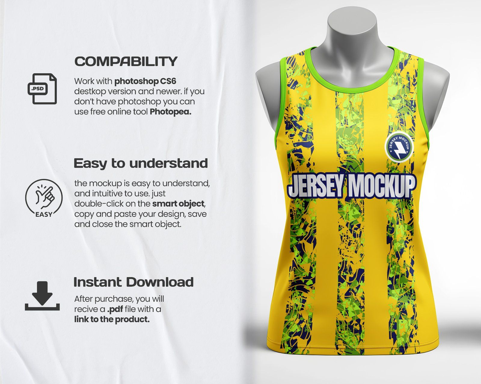 Women Jersey Mockup Bundle – 7 PSD Sportswear Templates for Volleyball, Soccer & Fitness Apparel — image 12