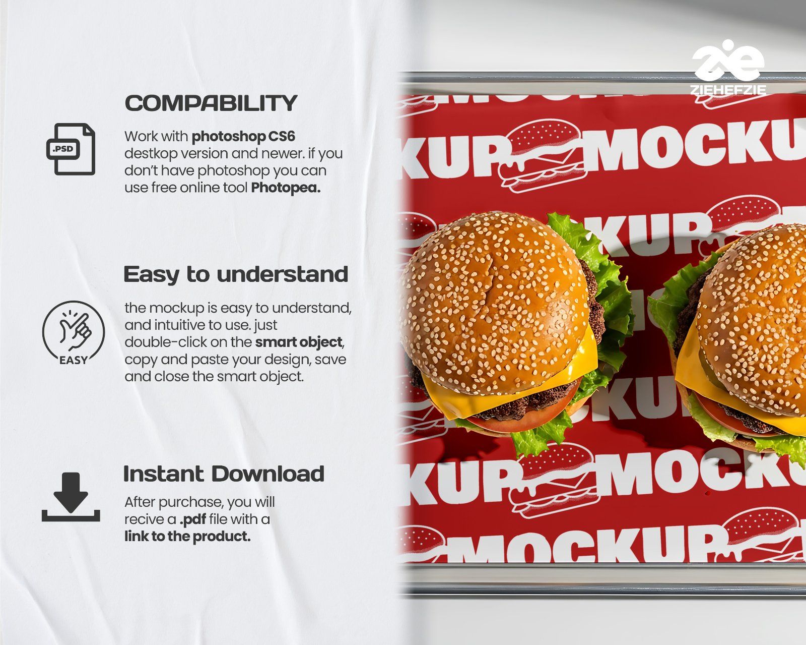 Burger Restaurant Branding Mockup Bundle | 15 Premium PSD Mockups | Fast Food Packaging & Menu Mocku — image 5