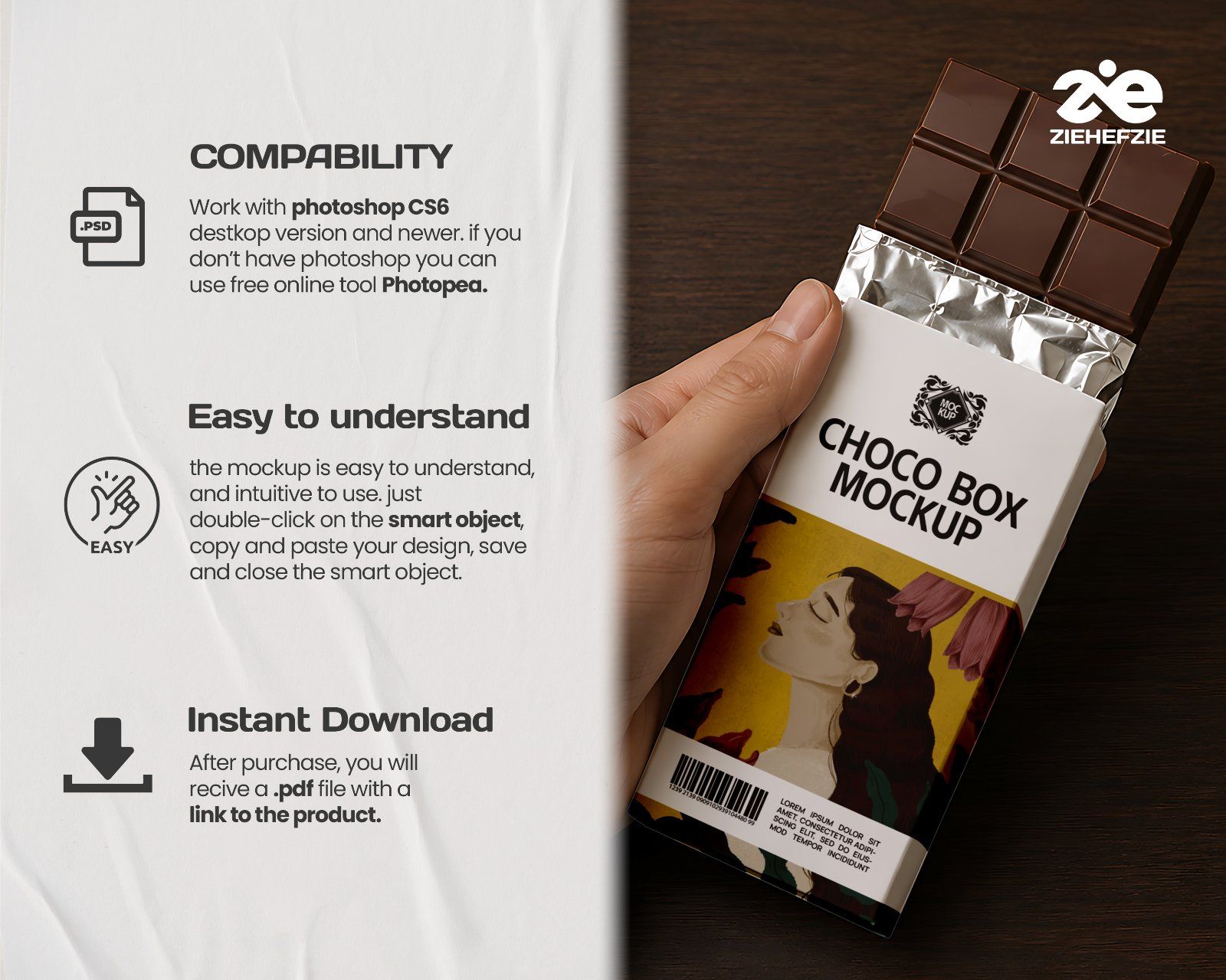 Premium Chocolate Branding Mockup Bundle – 15 Gourmet PSD Scenes for Artisan Packaging, Chocolate Ba — image 5
