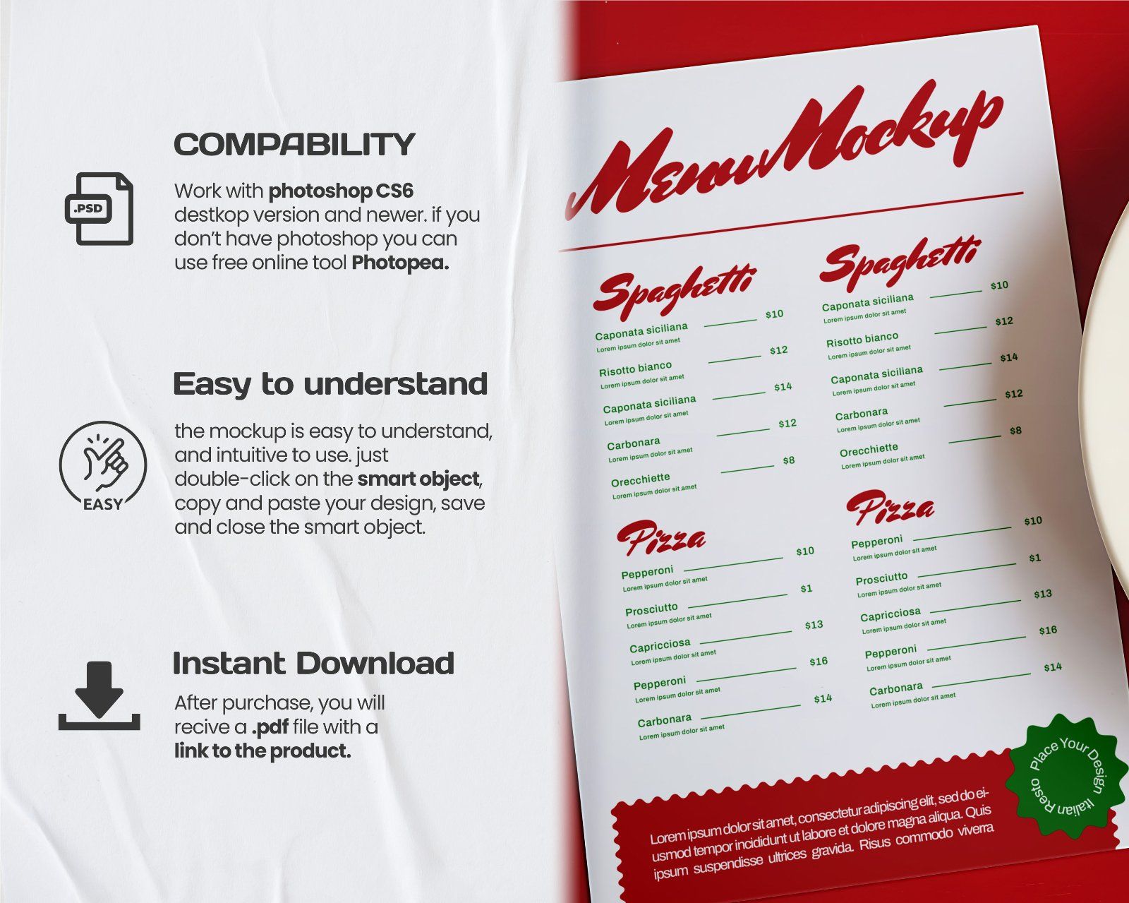 15 Premium Italia Pasta Resto Mockup Collection — image 14