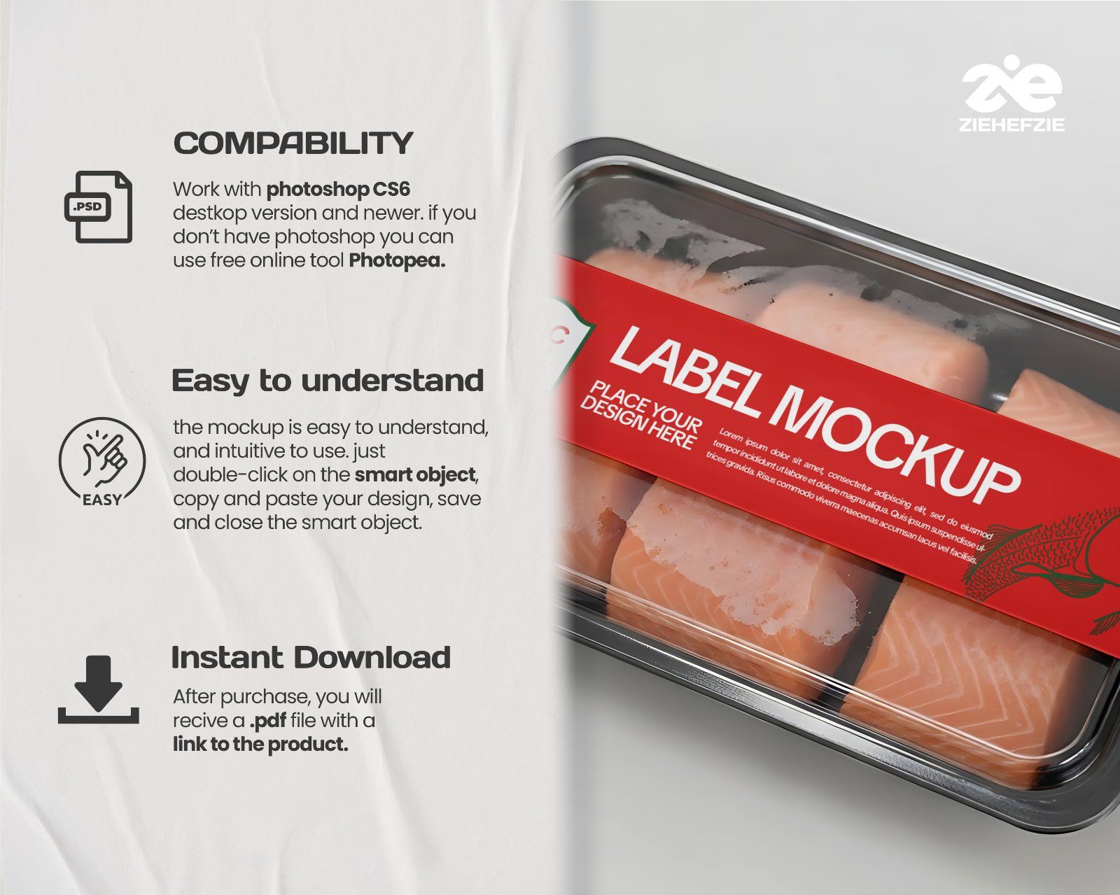 Frozen Food Store Mockup Bundle PSD – Freezer, Packaging & Price Tag Display — image 5