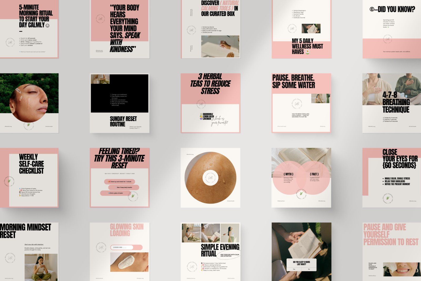 Bold Wellness Social Media Pack – Canva — image 2