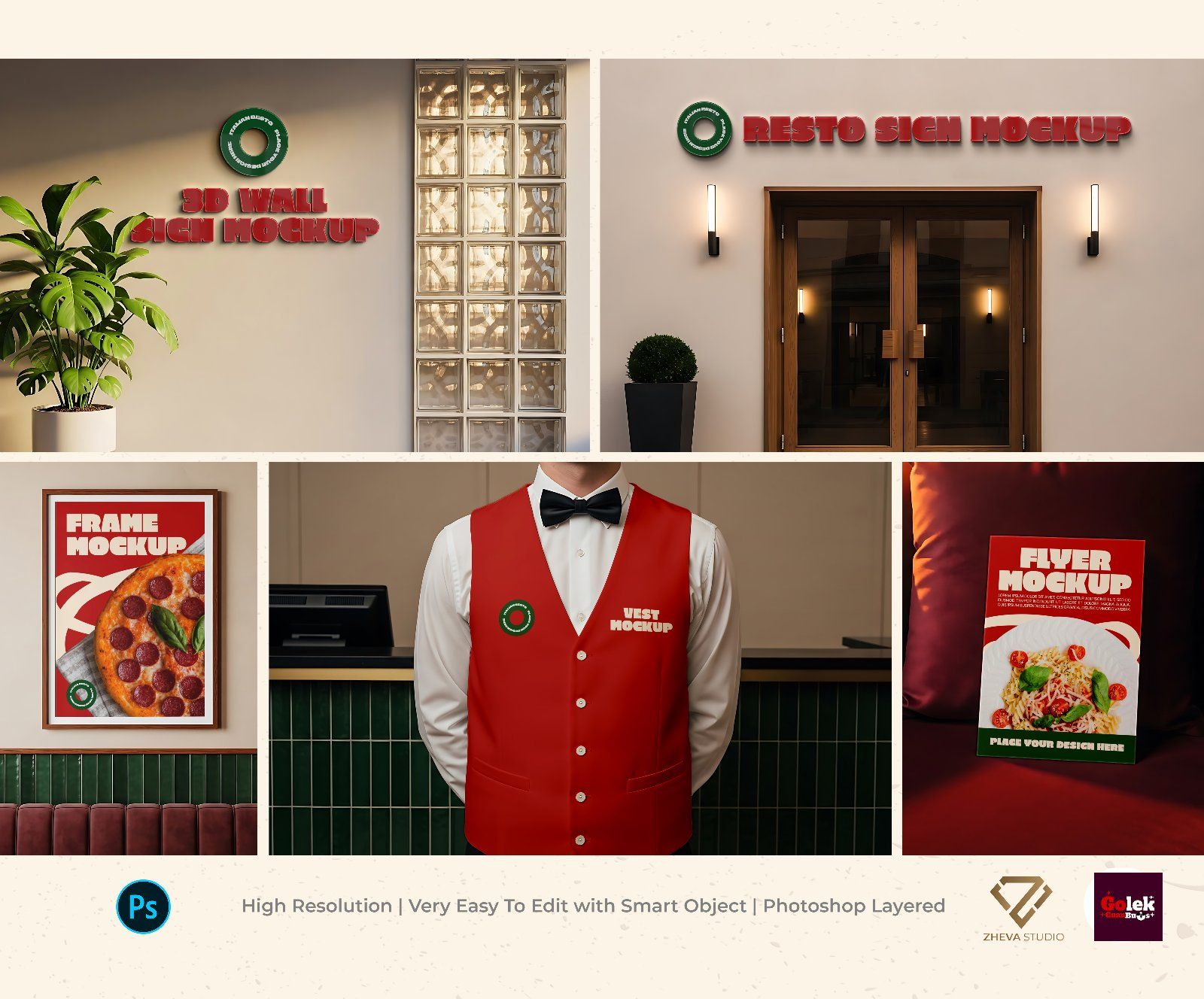 Premium Branding Italy Restaurant Mockup — image 1
