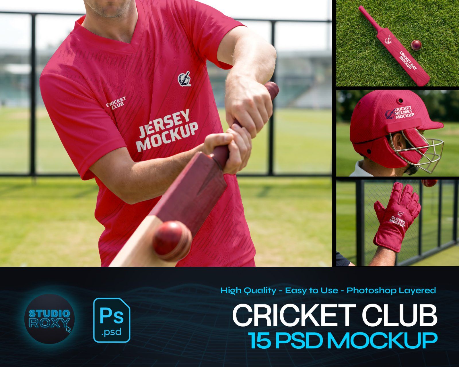 Ultimate Cricket Club Branding Mockup Bundle – 15 Premium PSD Scenes for Athletic & Sports Identity — image 1