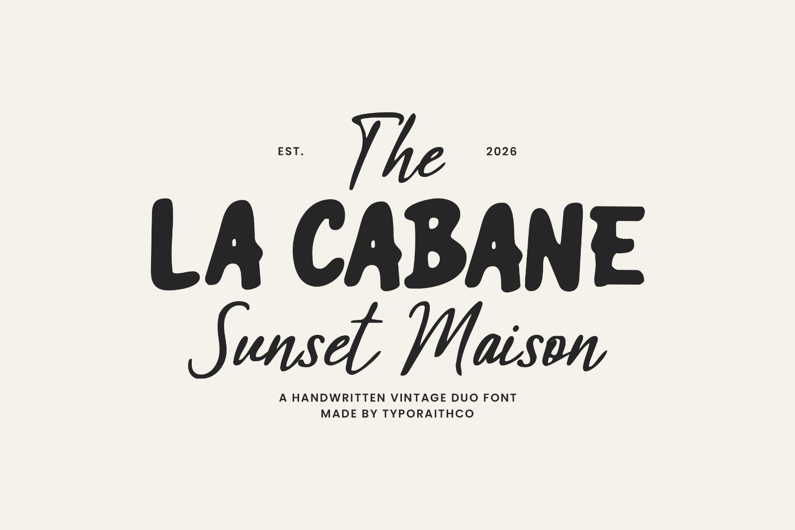 The La Cabane Vintage Duo Font — image 1