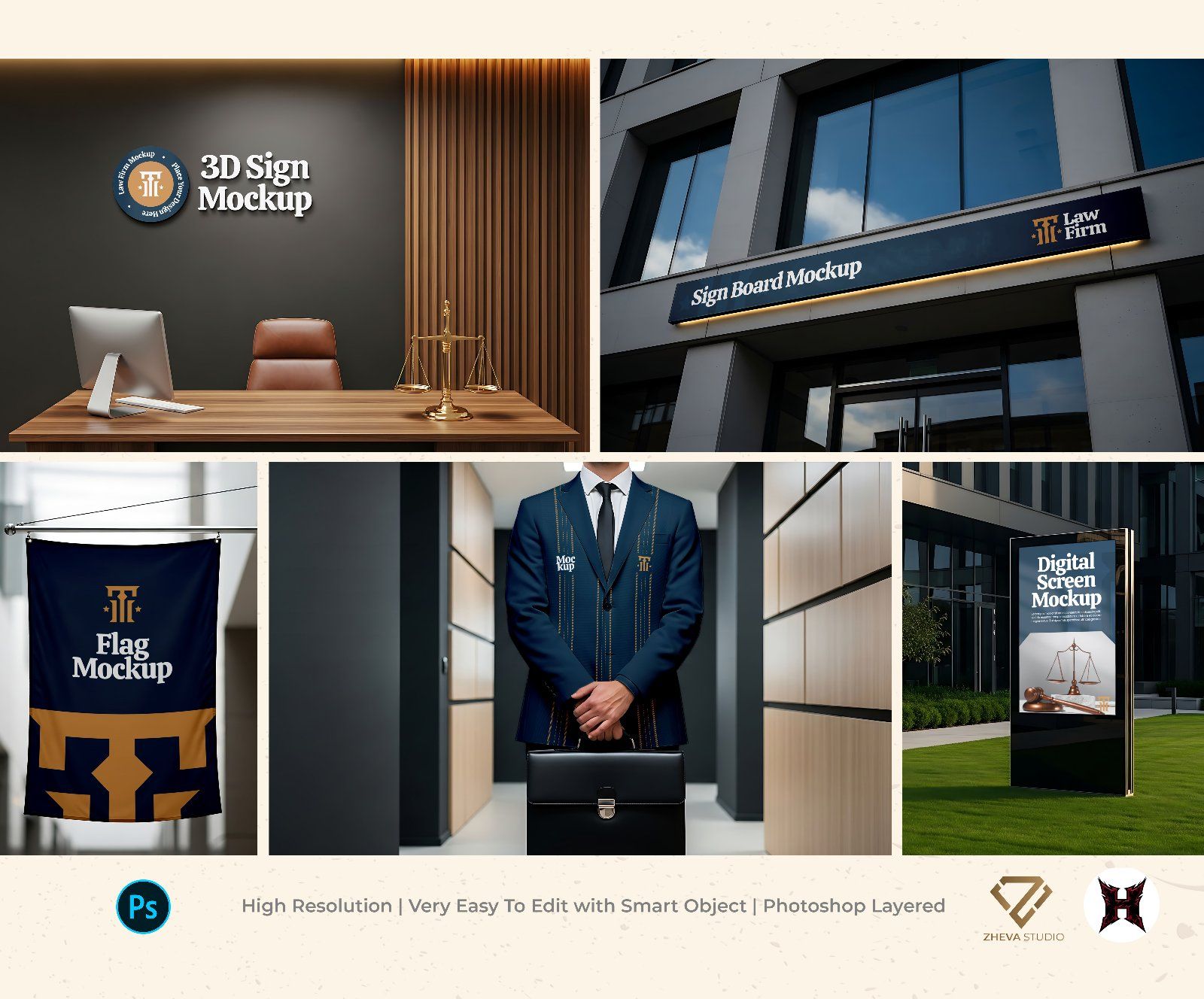 Premium Branding Office Lawyer Mockup — image 1
