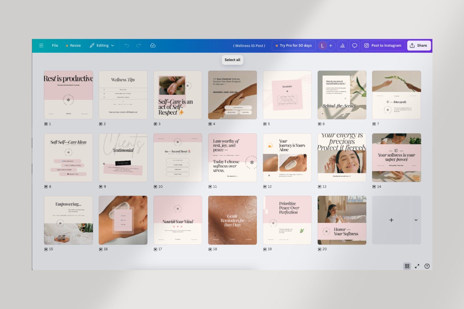 Wellness Instagram Template - Canva — image 4