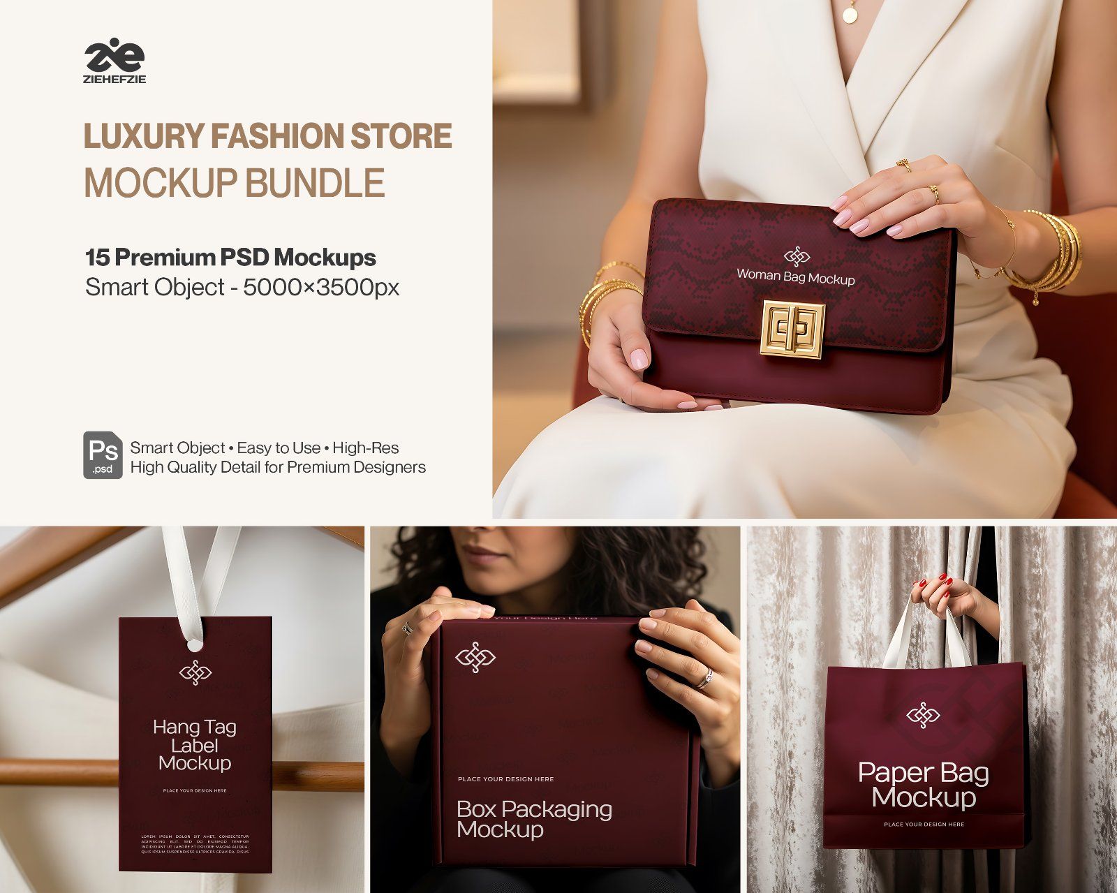 Premium Luxury Fashion Mockup Bundle - Elevate Your Brand Instantly! — image 1