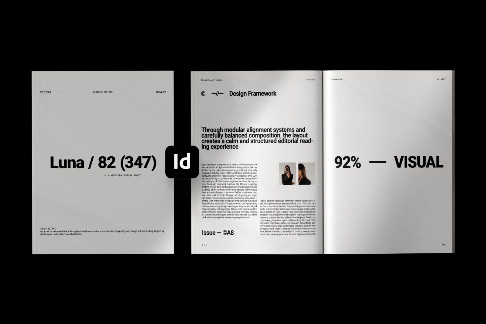 Minimal Editorial Layout Template — image 1