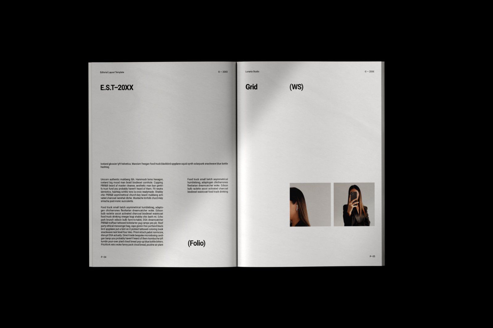 Minimal Editorial Layout Template — image 2