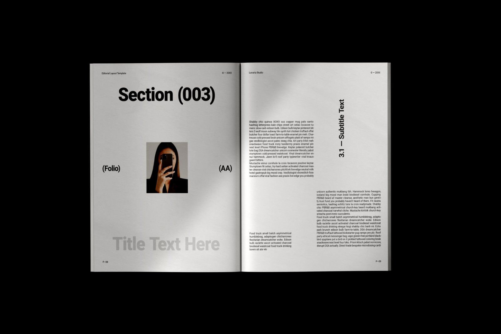 Minimal Editorial Layout Template — image 4
