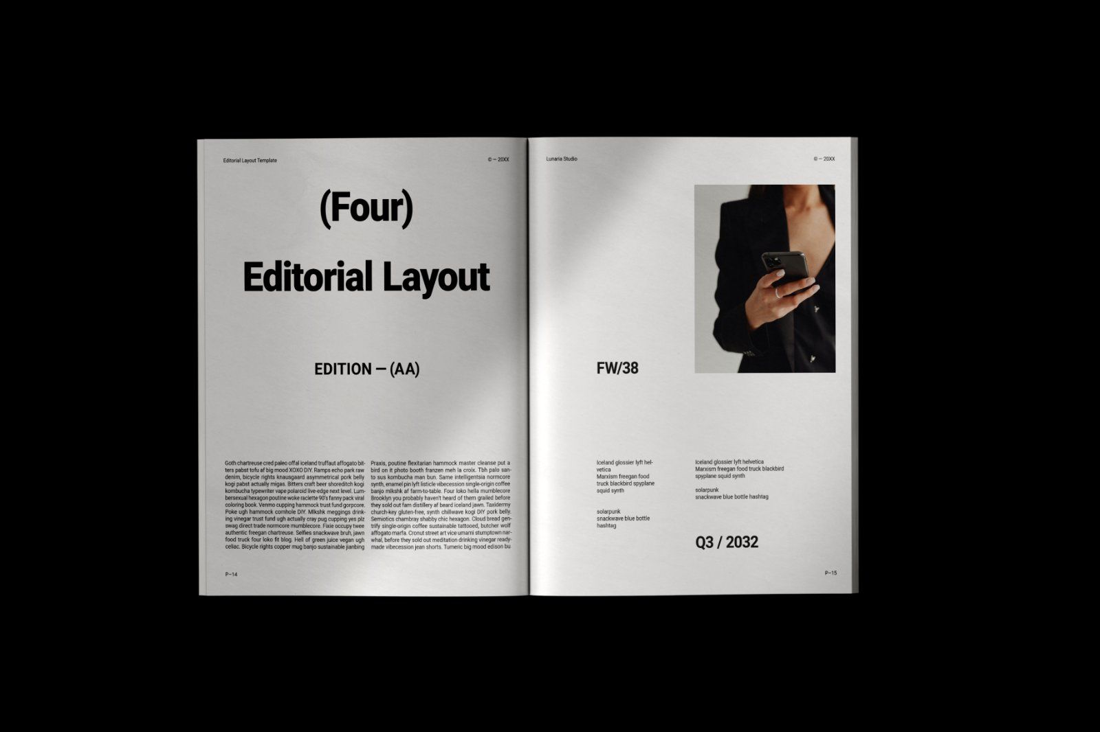 Minimal Editorial Layout Template — image 8