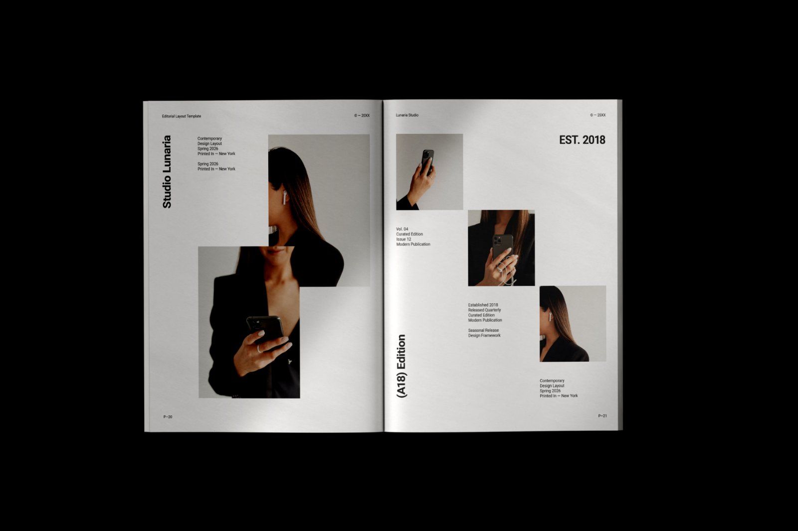 Minimal Editorial Layout Template — image 9