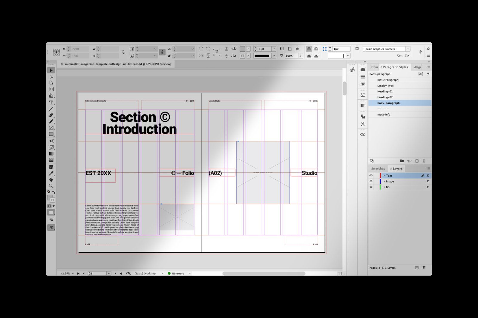 Minimal Editorial Layout Template — image 13