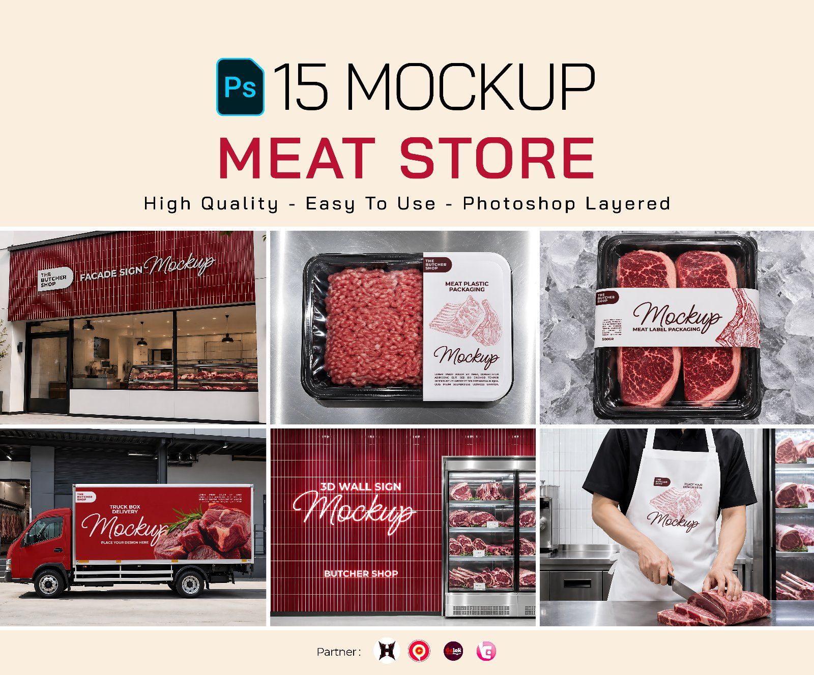 Premium Branding Steak Store Mockup — image 1