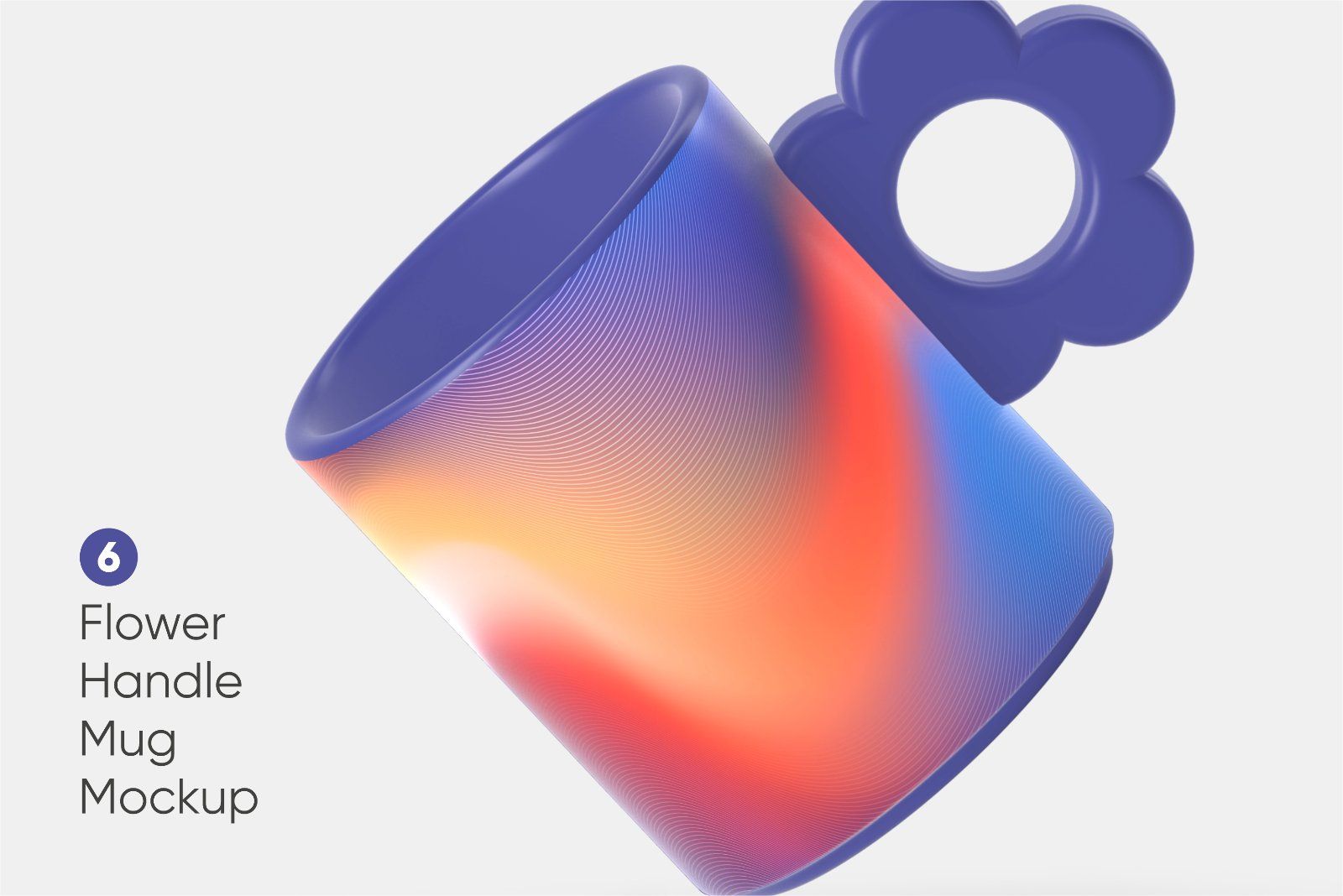 Cute Mug Mockup with Floral Handle — image 1