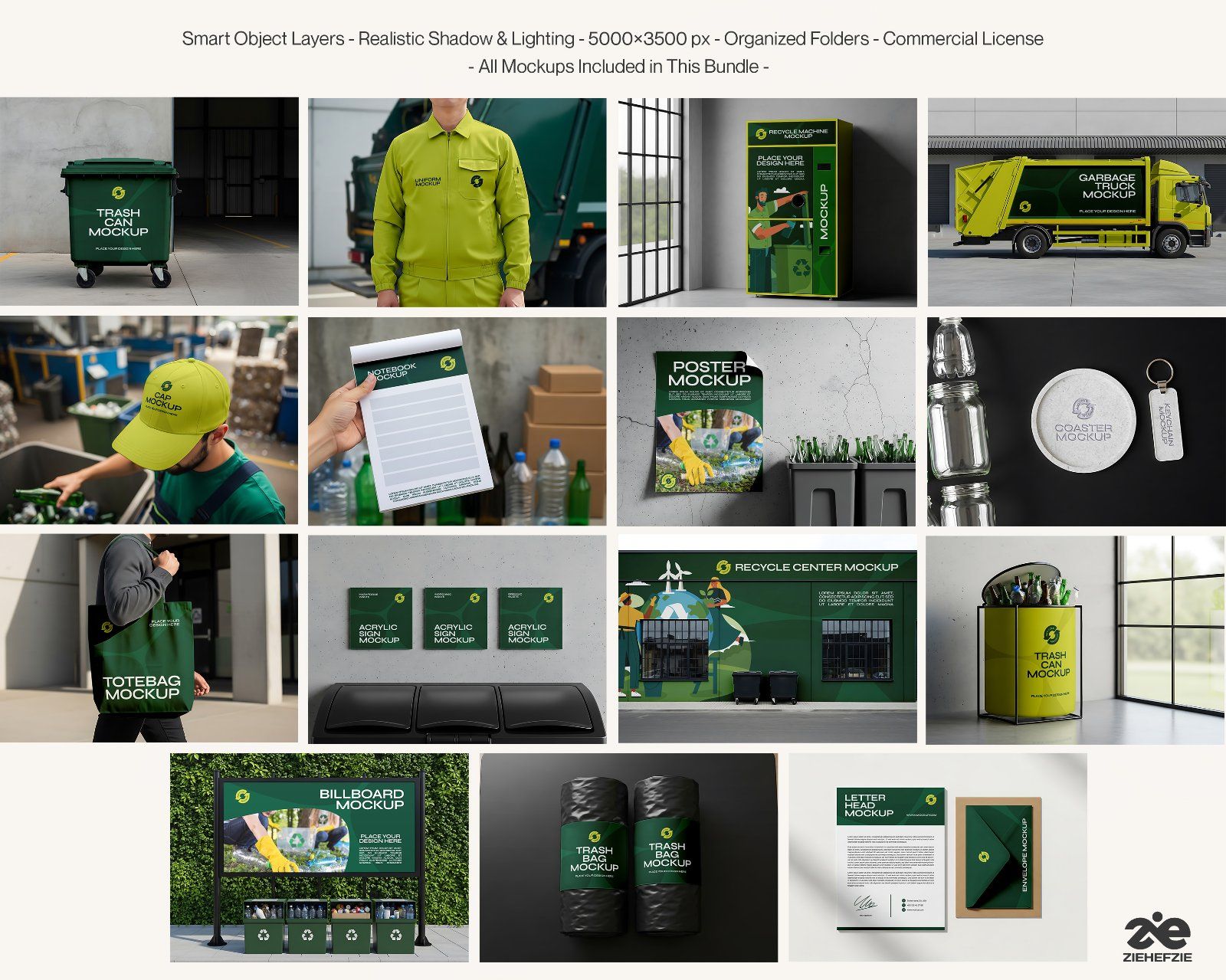 Premium Environmental Branding 15 PSD Mockups for Waste & Recycling Services — image 2